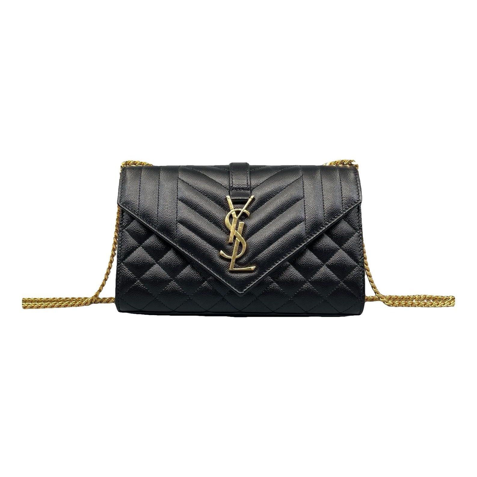 Envelope leather handbag