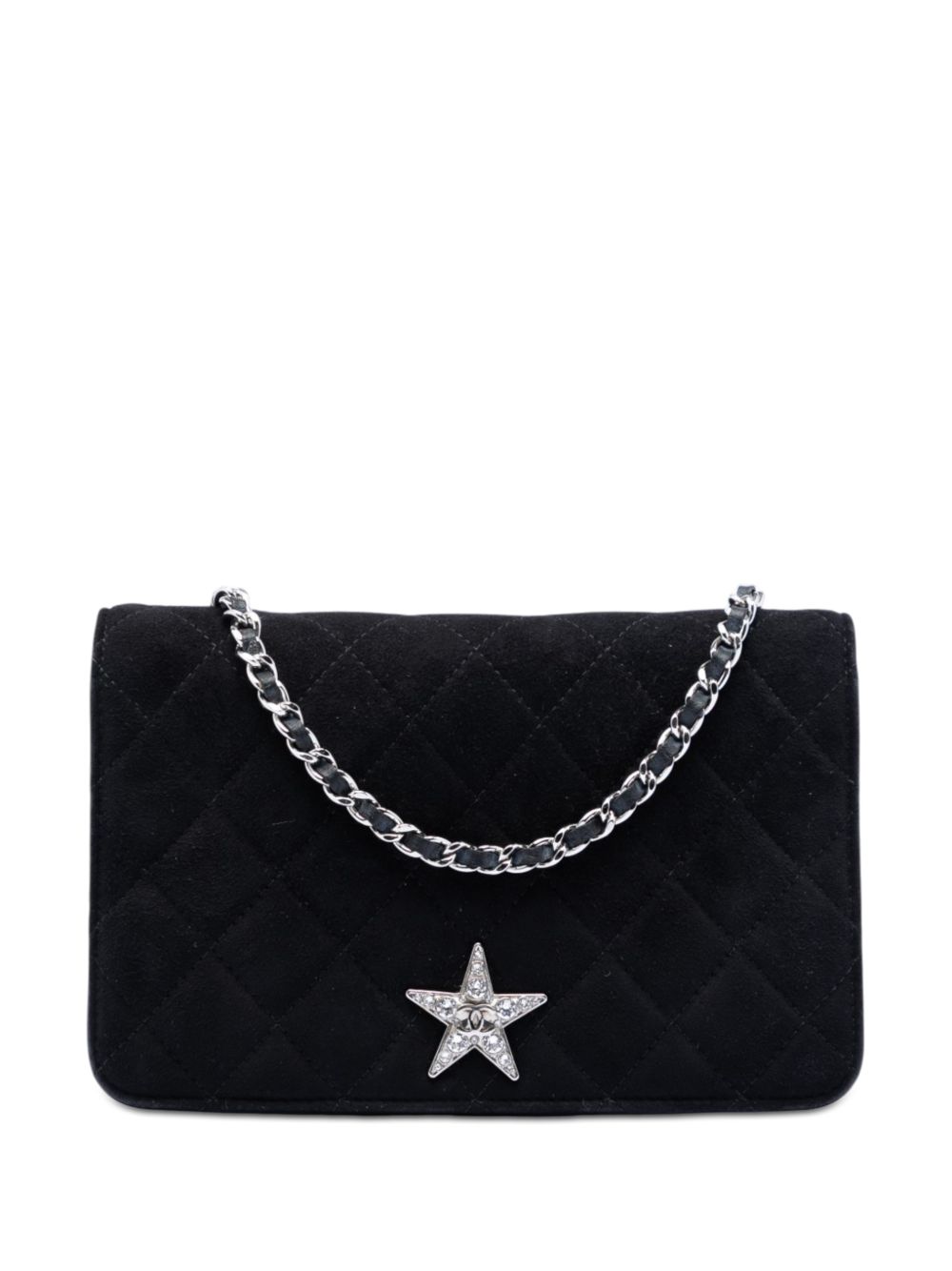 2019 Quilted Suede Cocostellar Wallet on Chain crossbody bag