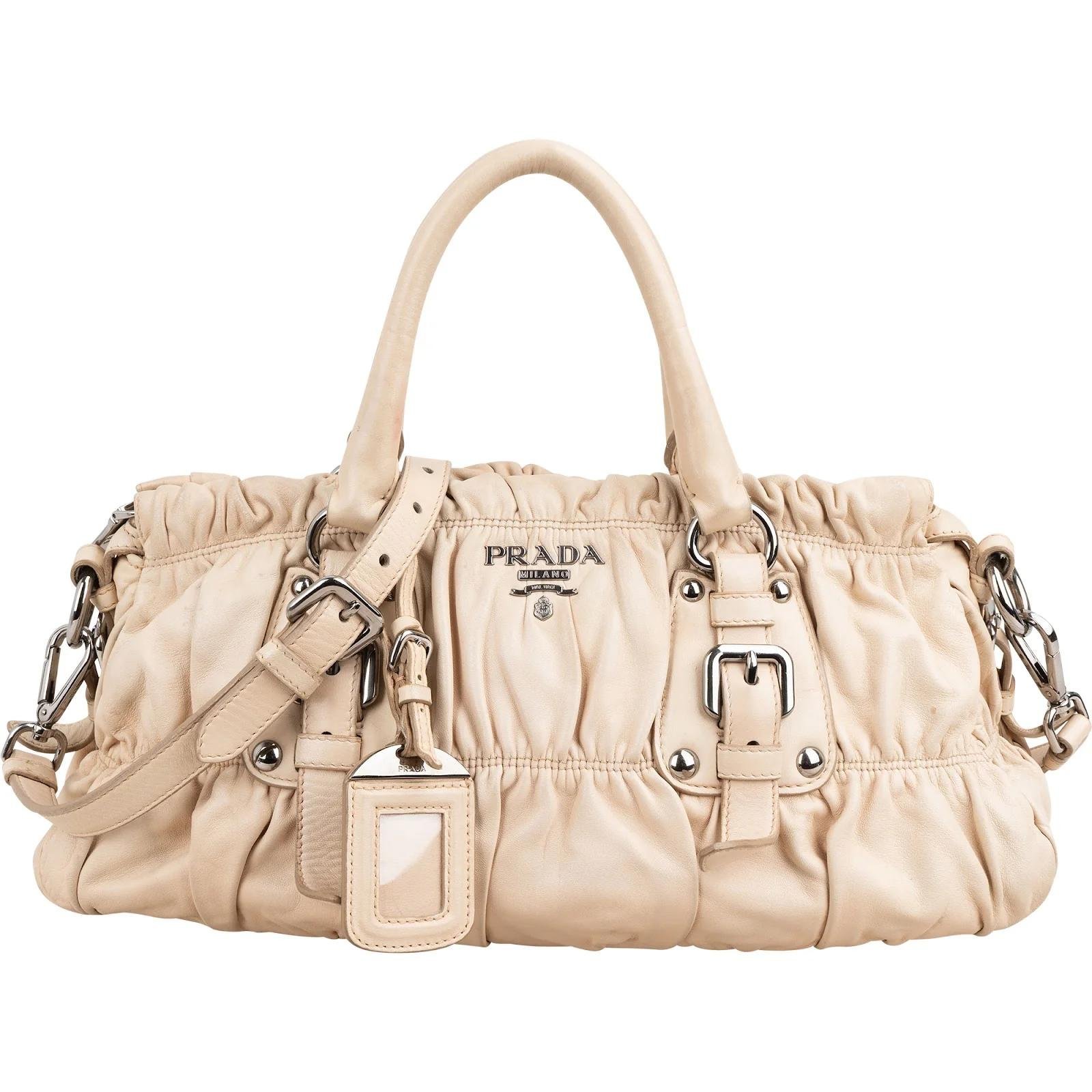 Re-Nylon leather handbag