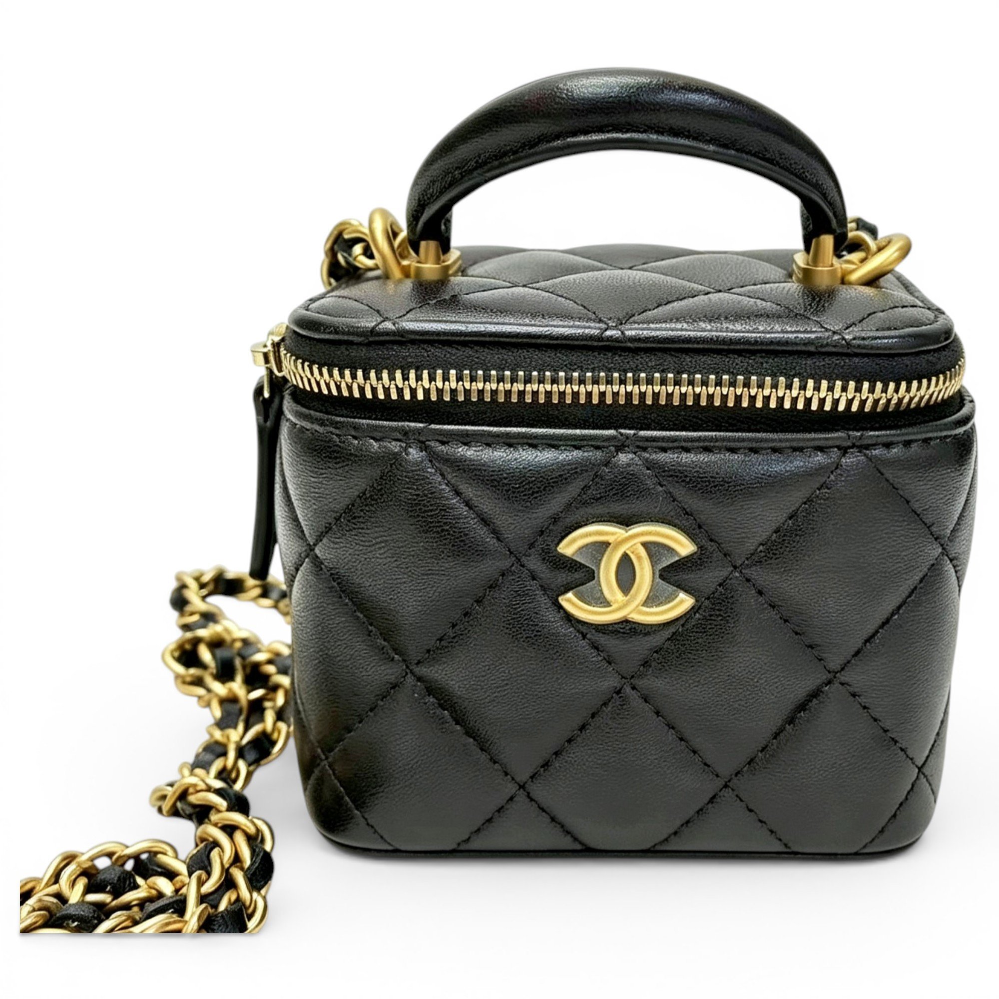 Trendy CC Vanity leather handbag
