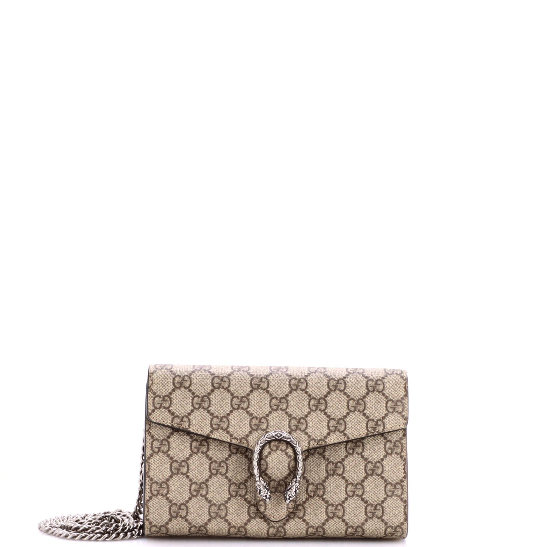 Dionysus Chain Wallet GG Coated Canvas Small