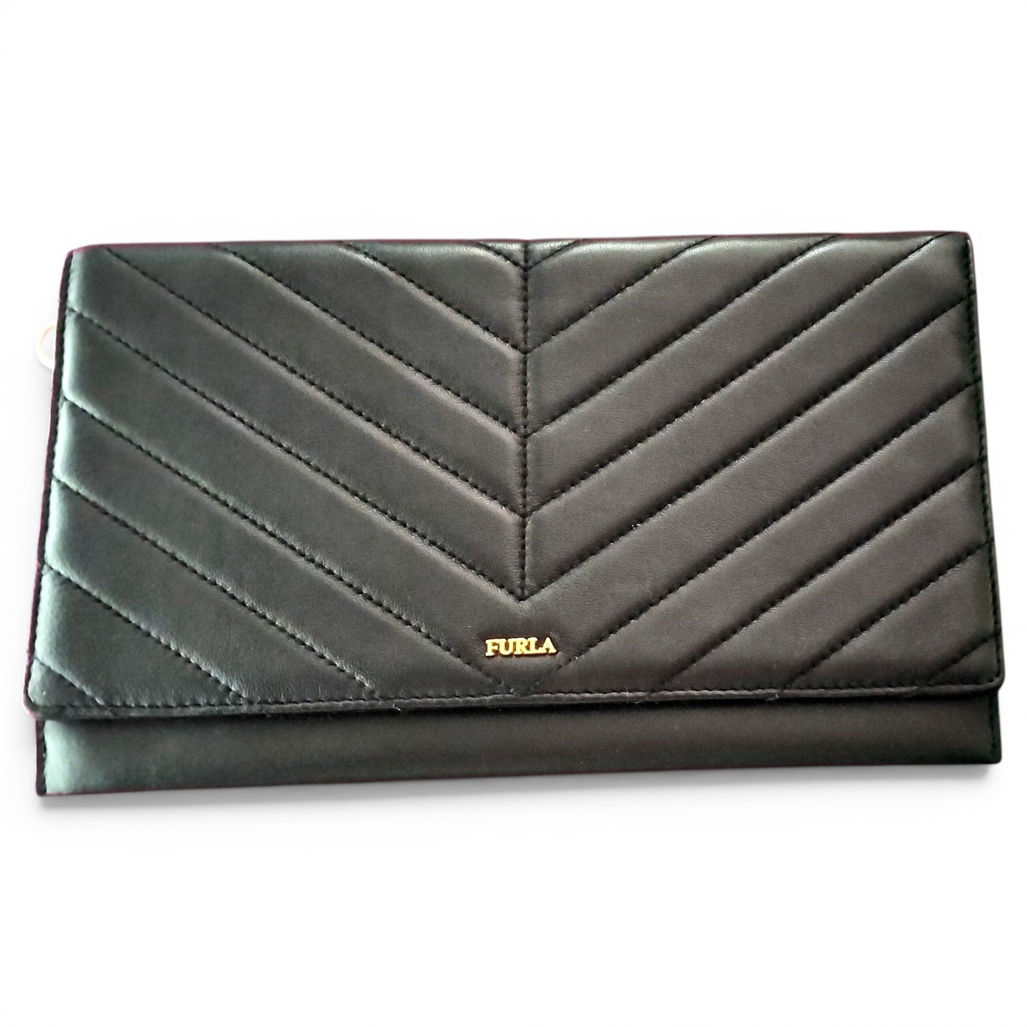 Leather clutch bag