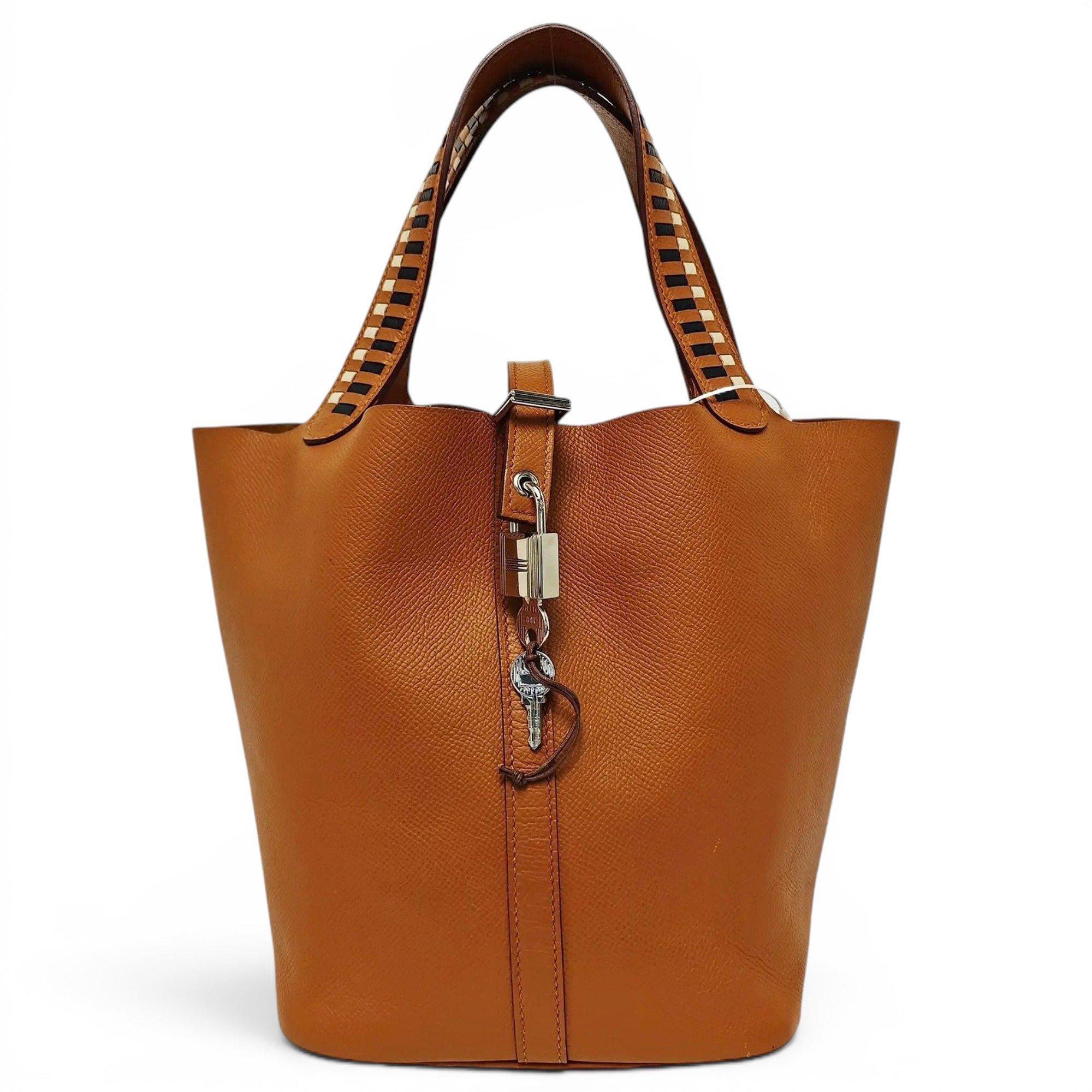 Picotin leather tote