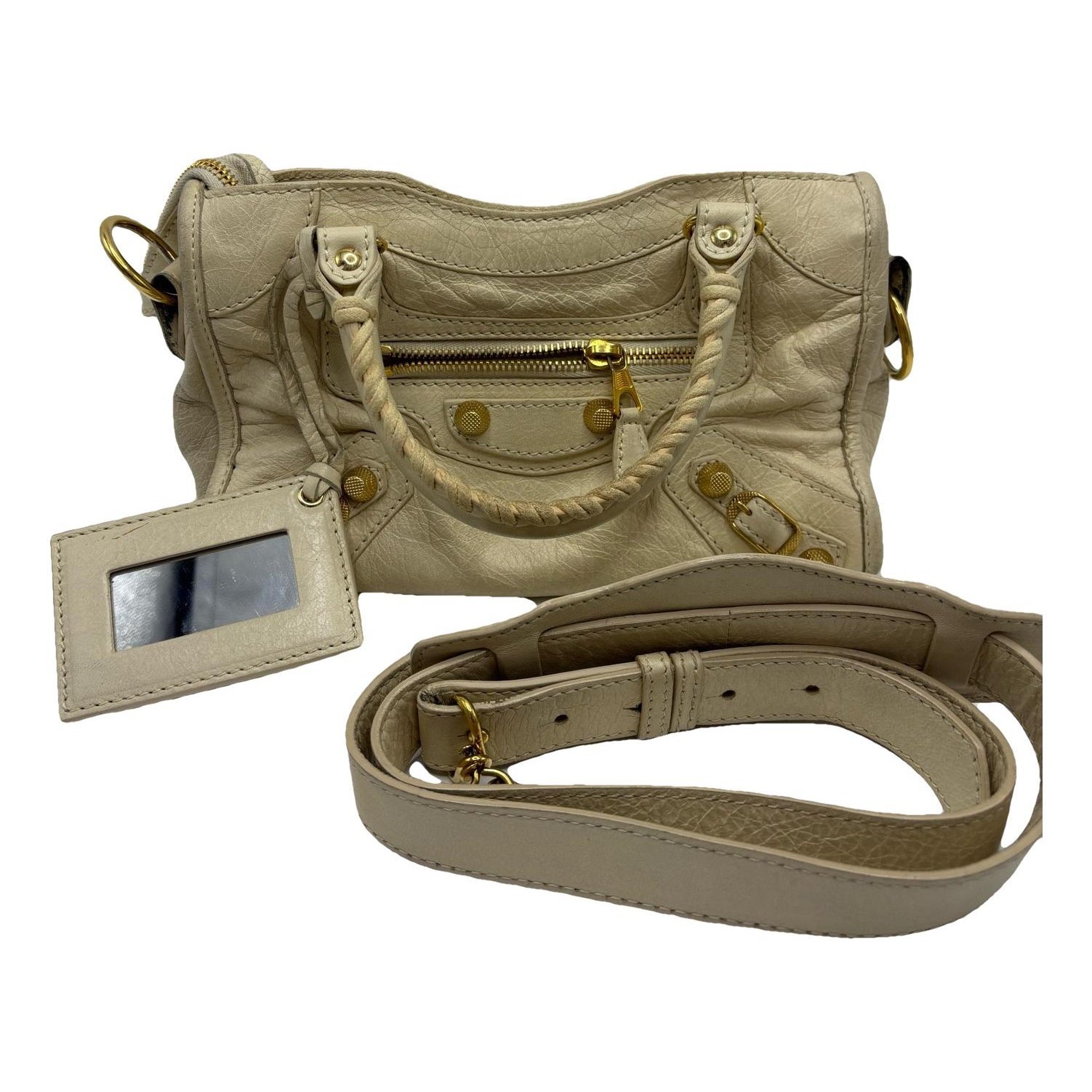 City leather handbag