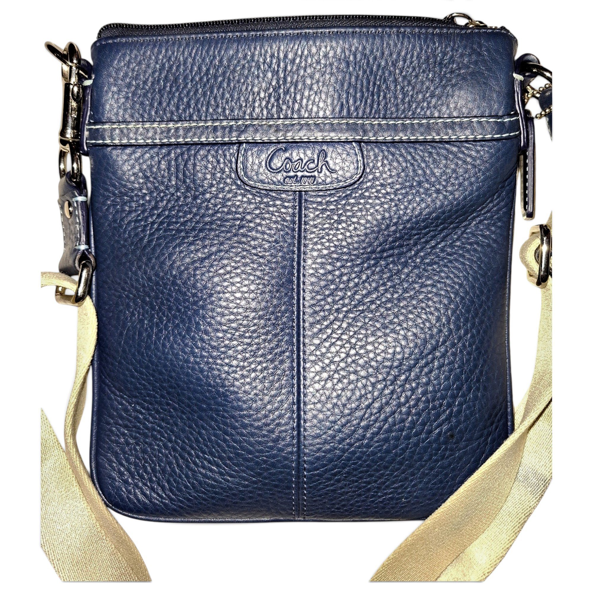 Canvas Courier Crossbody leather crossbody bag