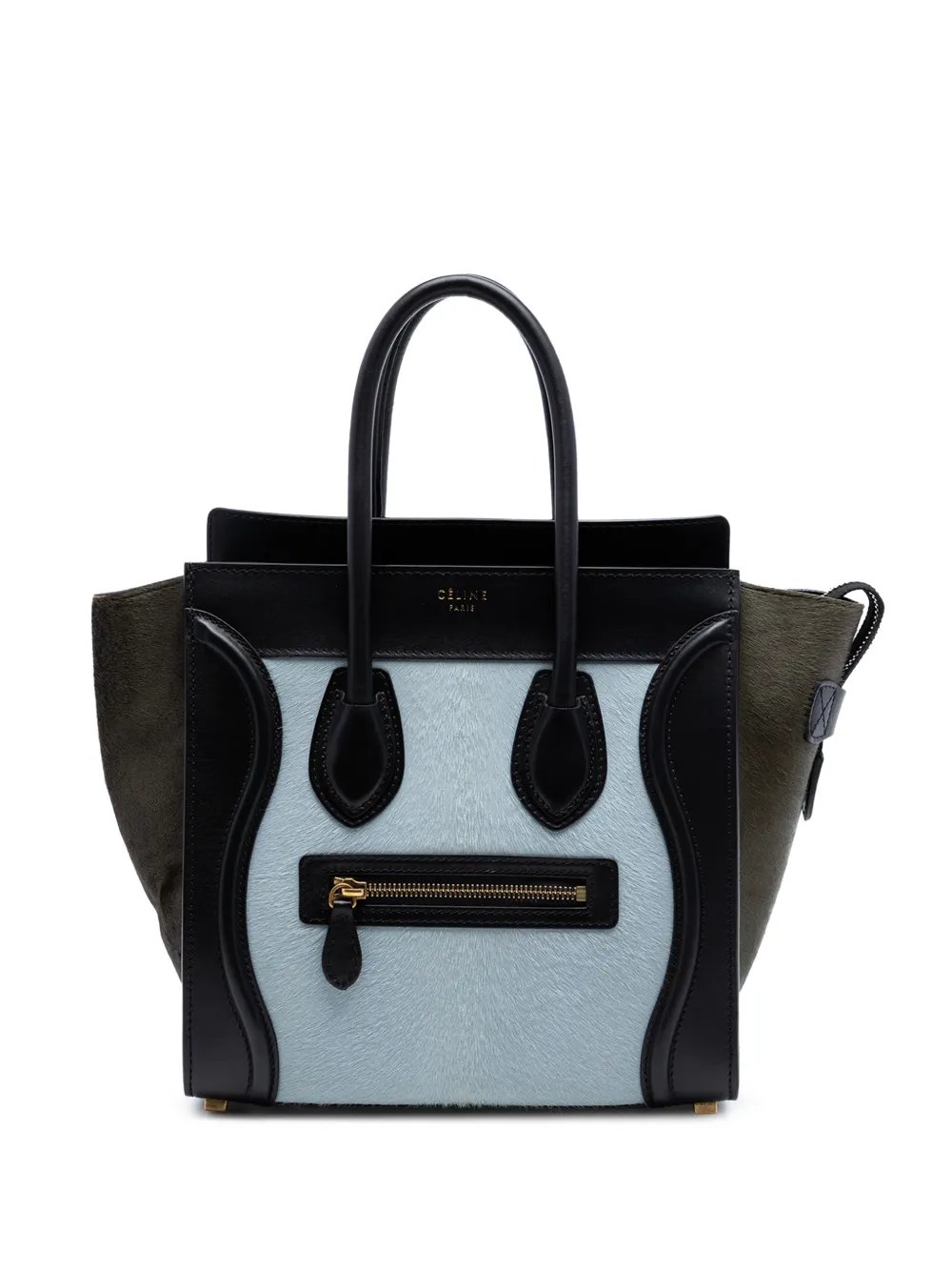 2013 Micro Tricolor Pony Hair Luggage tote bag