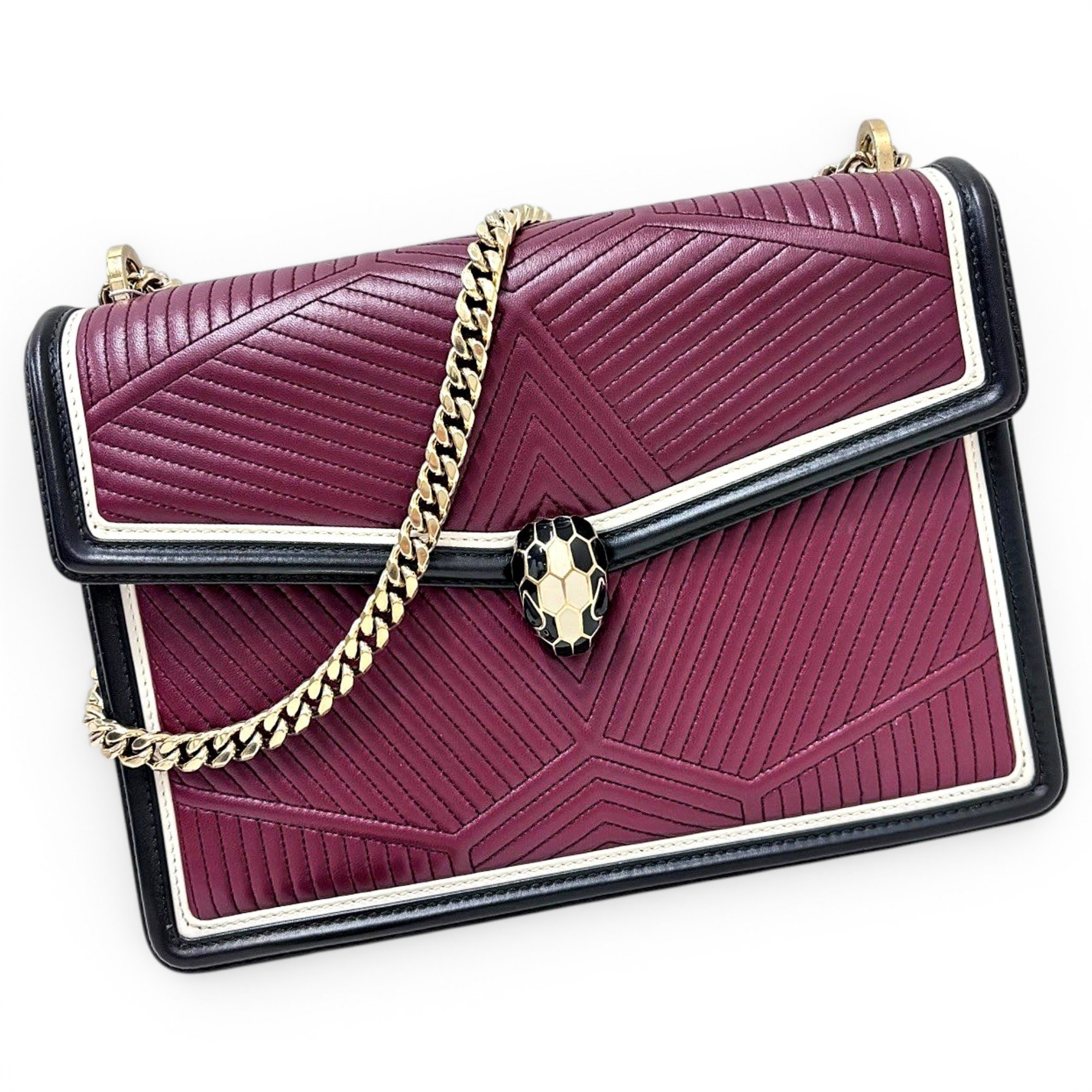 Serpenti leather handbag