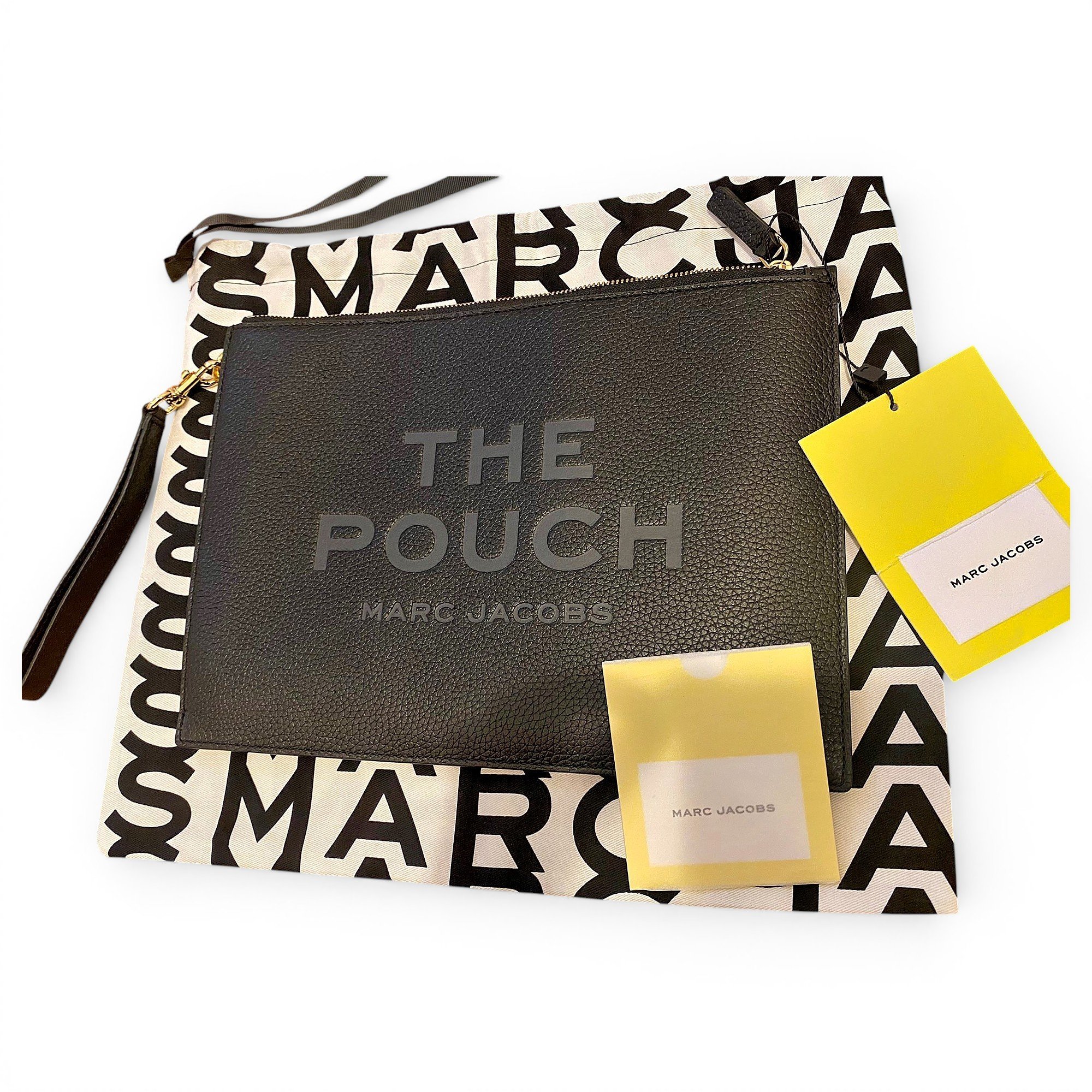 Leather clutch bag