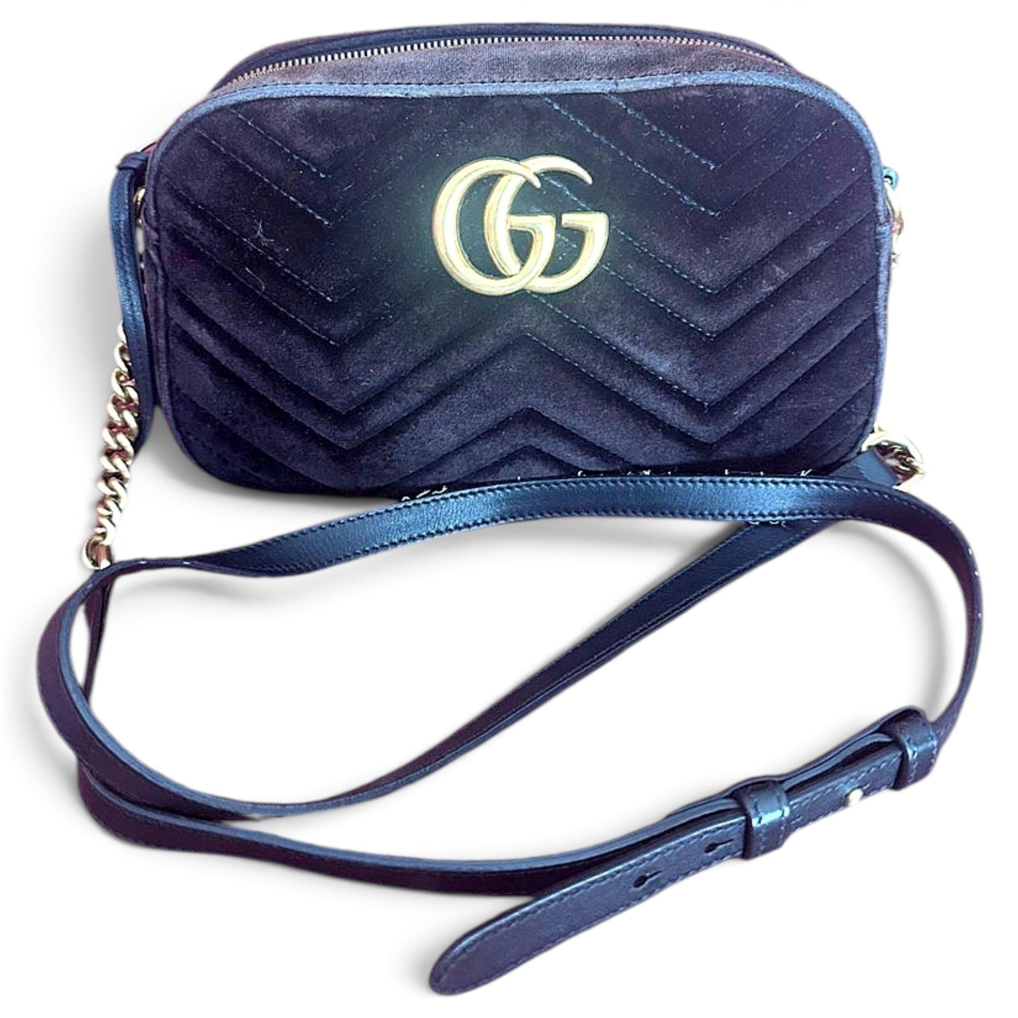 GG Marmont velvet crossbody bag