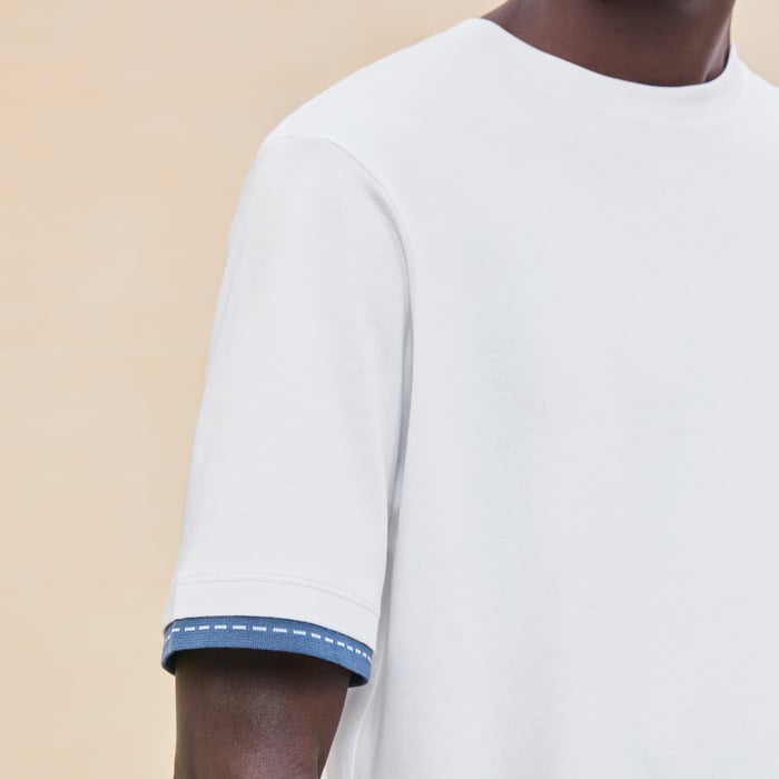 Blanc "Piqures Sellier" T-shirt