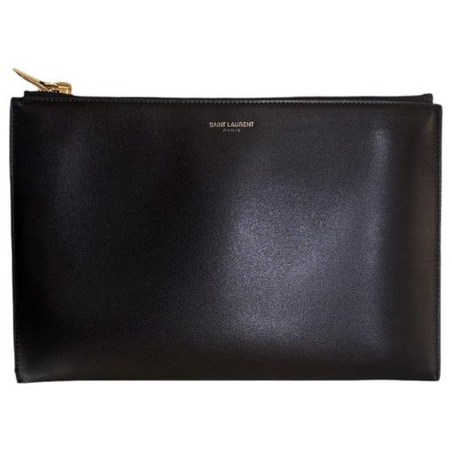 Leather clutch bag