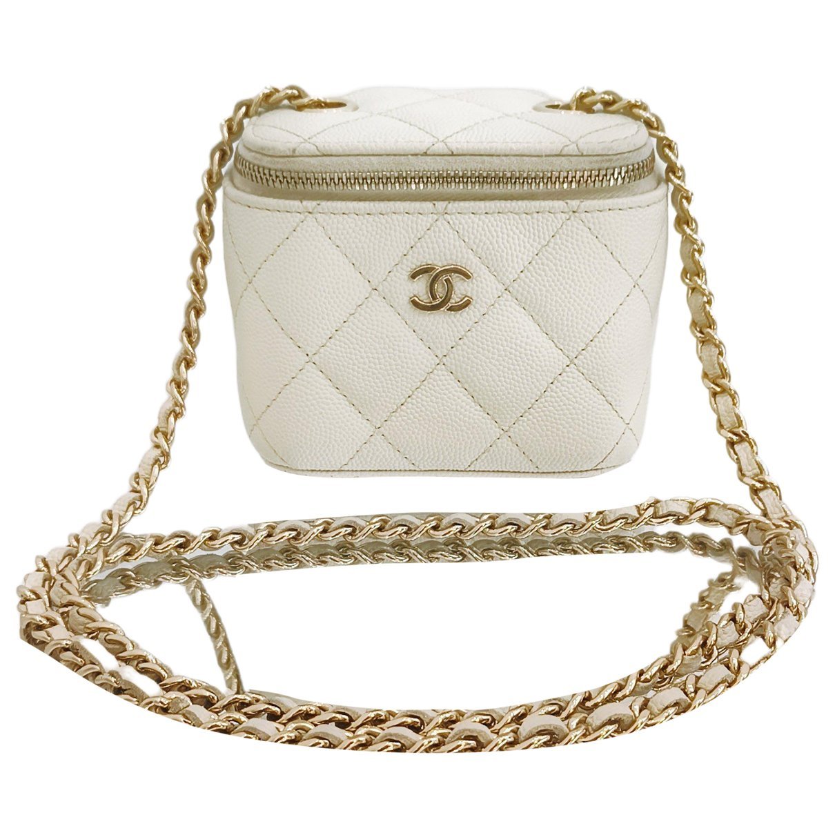 Trendy CC Vanity leather crossbody bag
