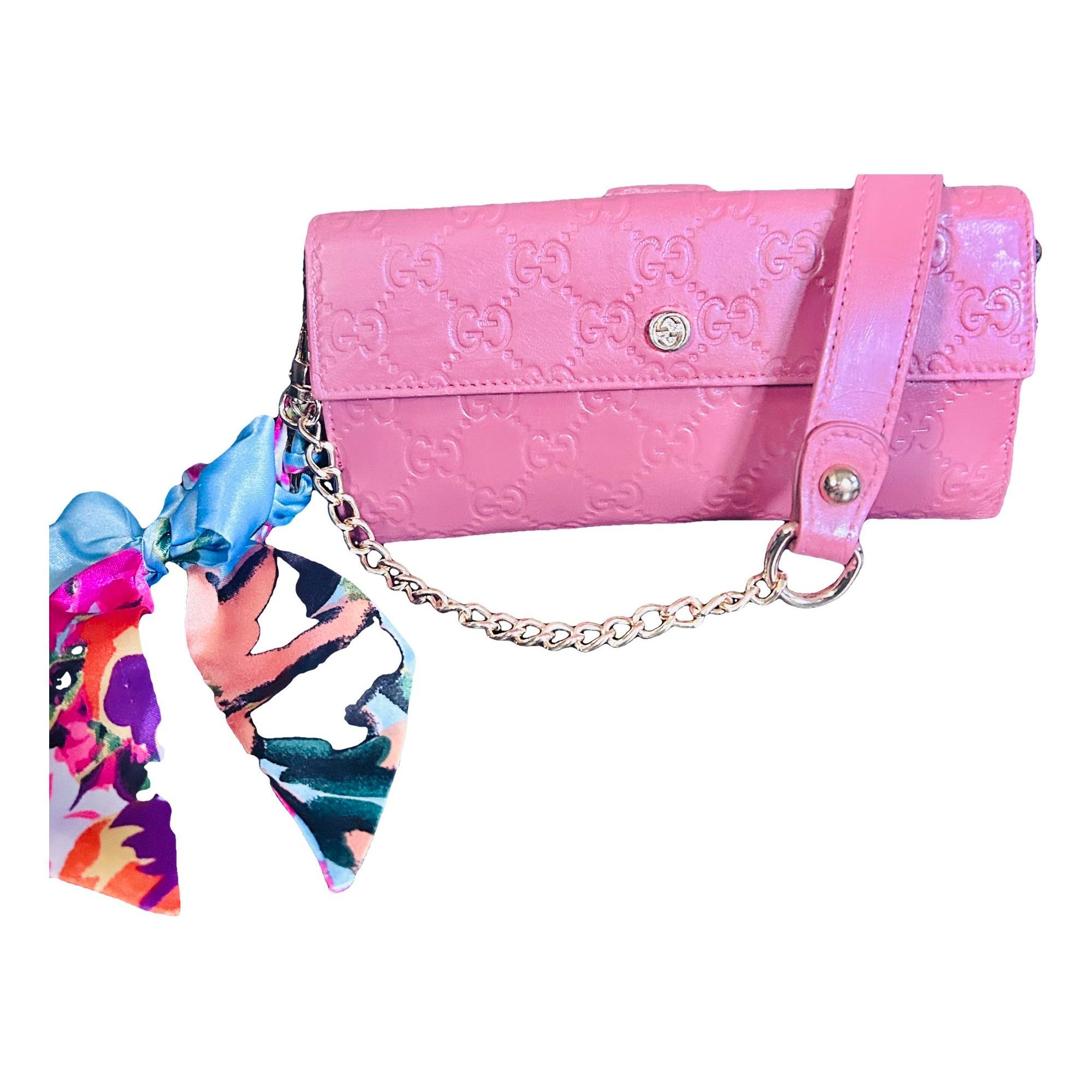 Leather clutch bag