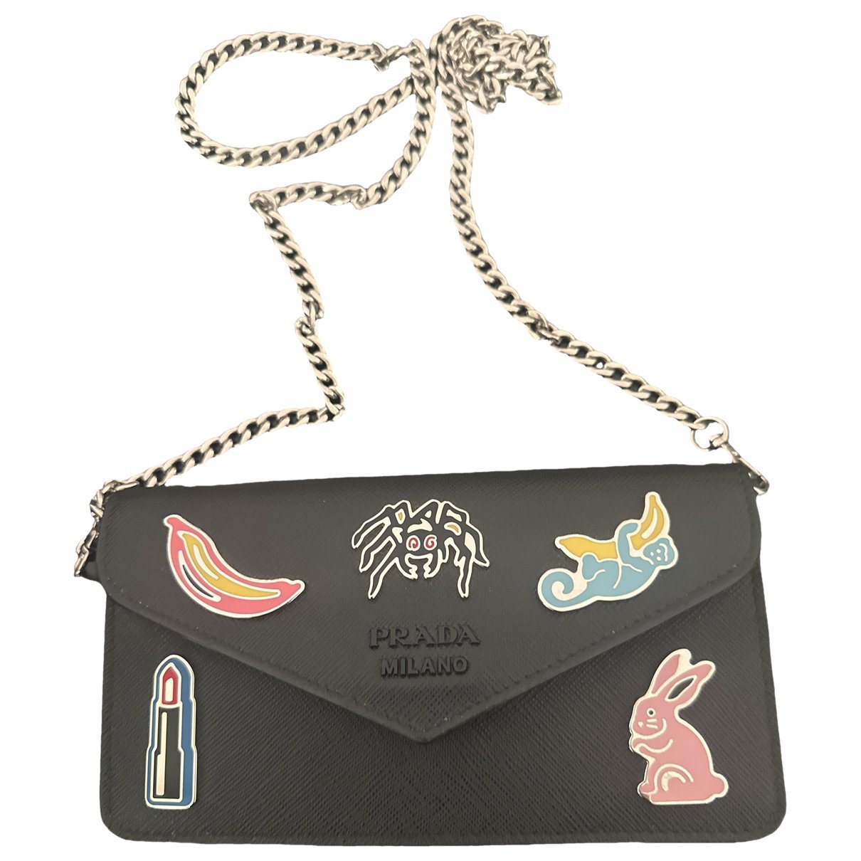 Leather clutch bag
