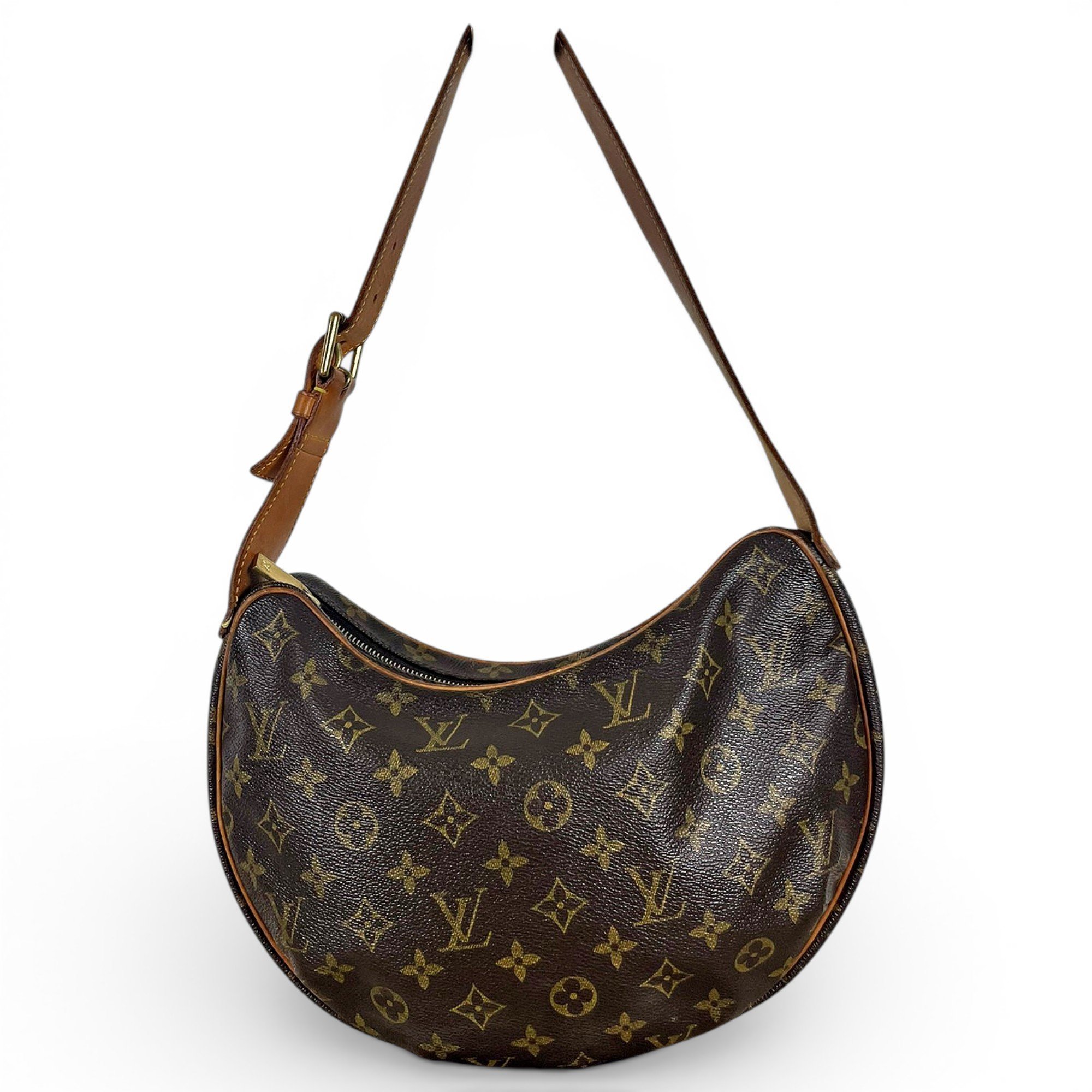 Croissant leather handbag