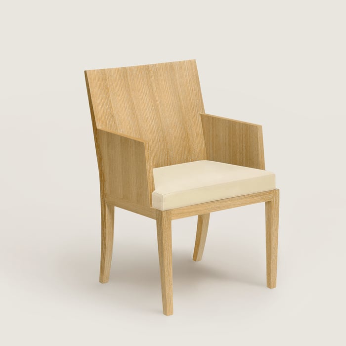 Ivoire Reeditions J.-m. Frank Par Hermès Chair With Armrests