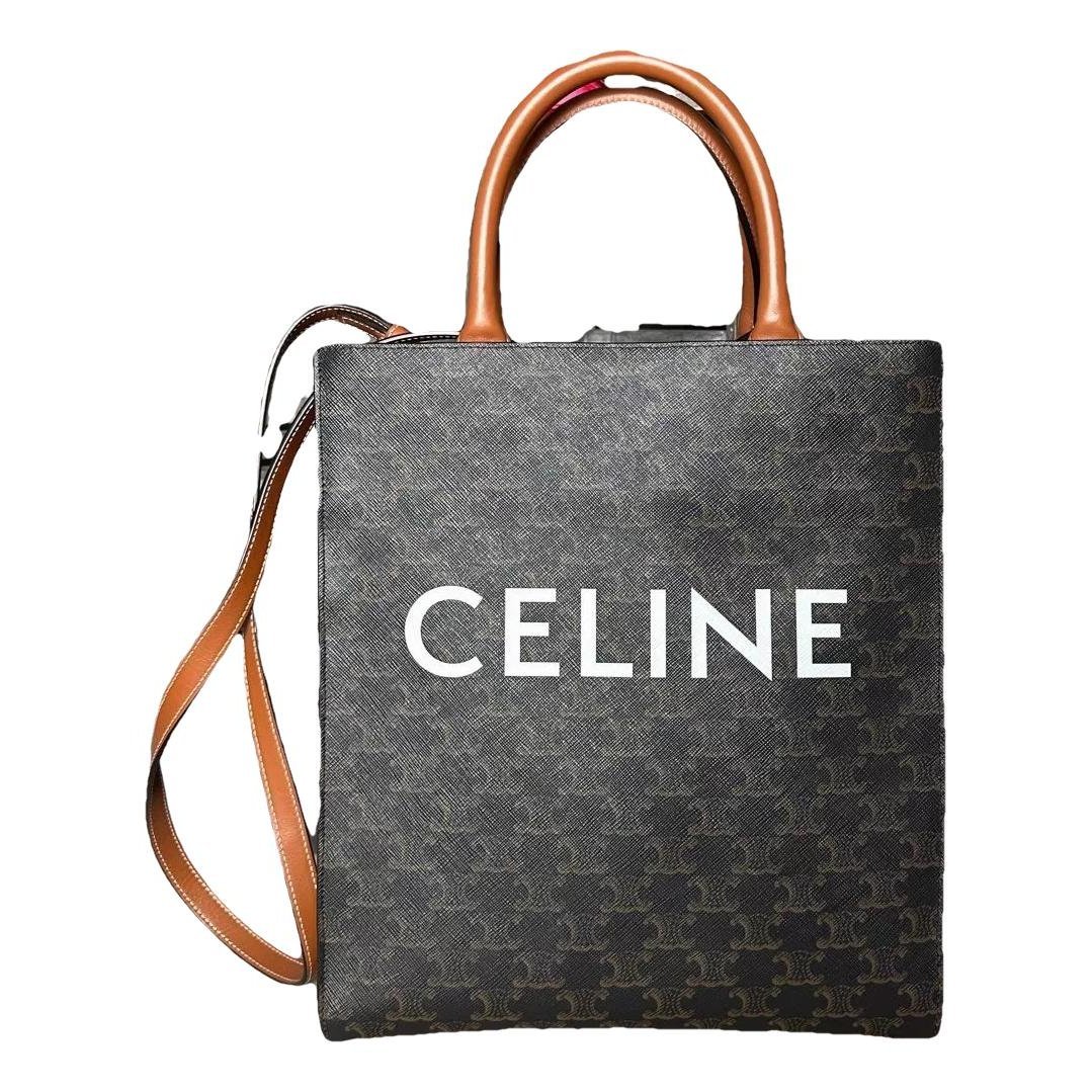 Cabas Vertical leather handbag