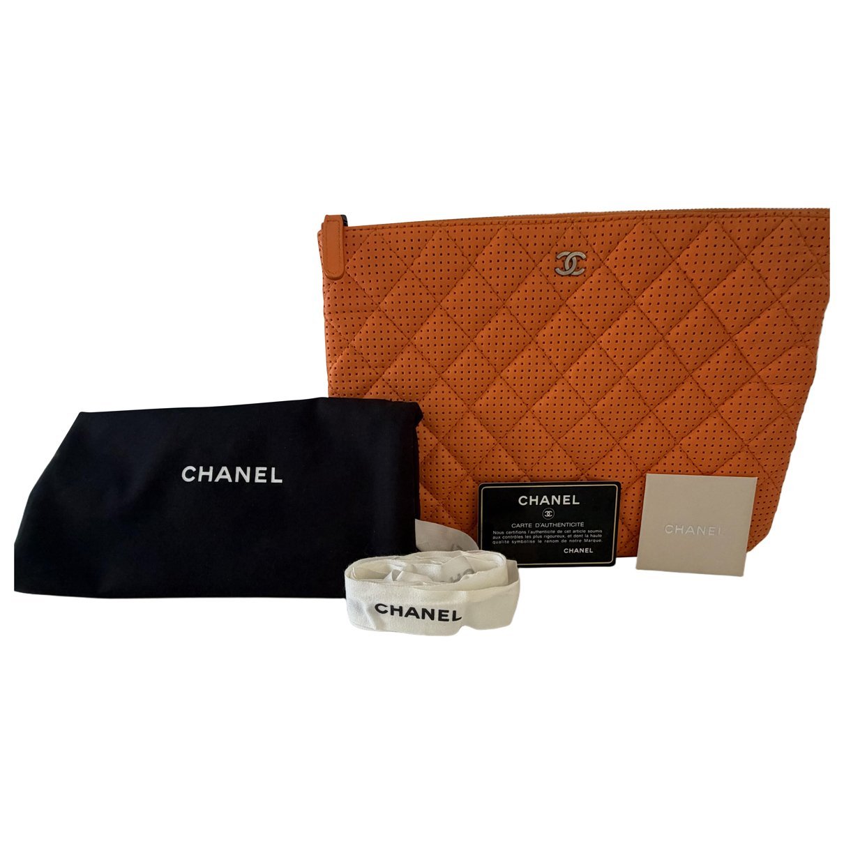 Leather clutch bag