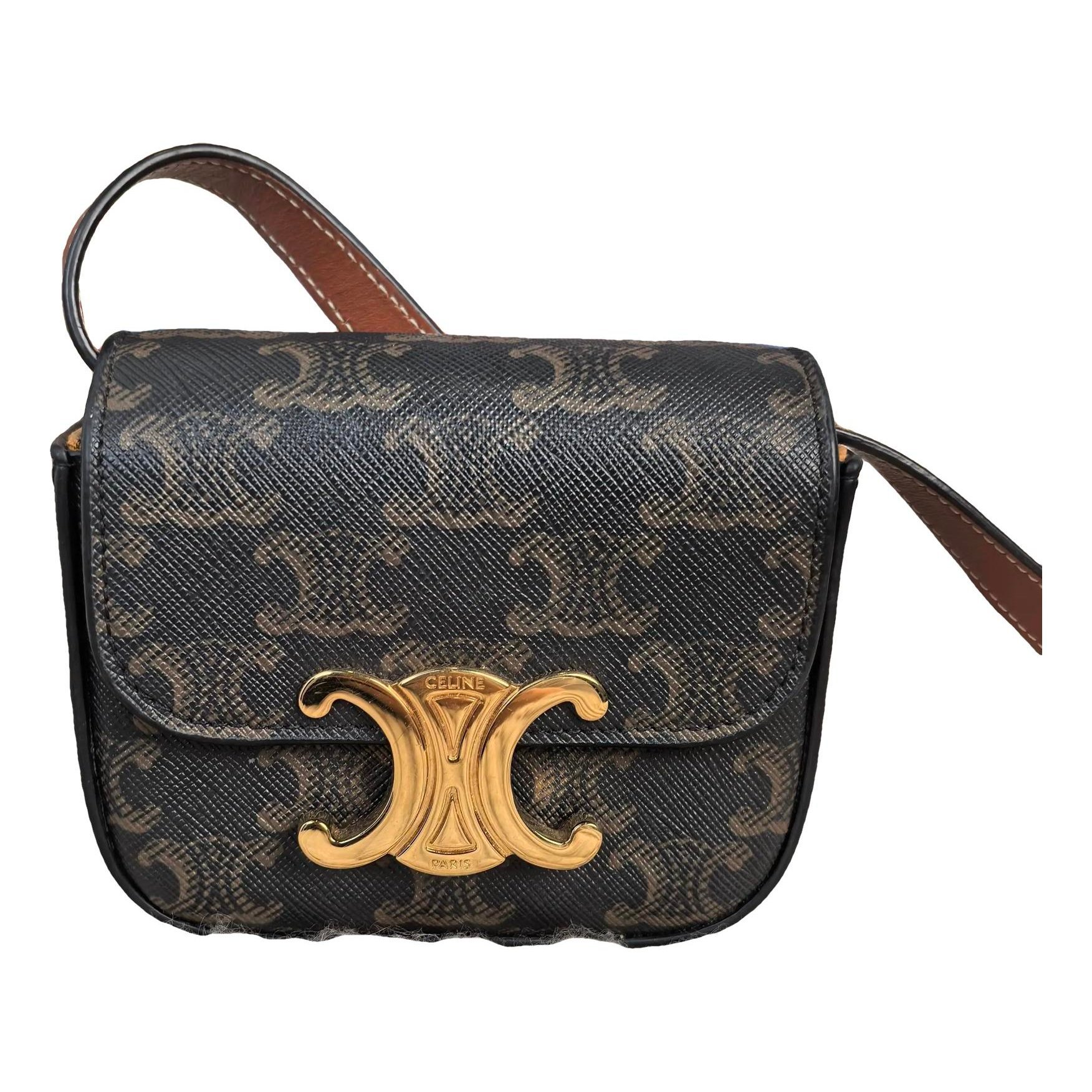 Triomphe vinyl handbag
