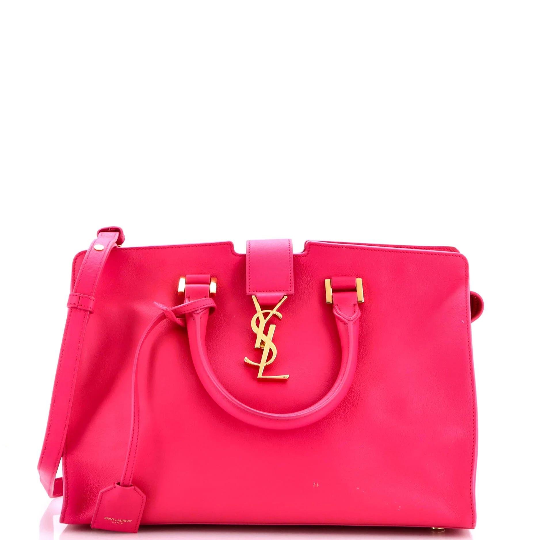 Saint Laurent Monogram Cabas leather satchel