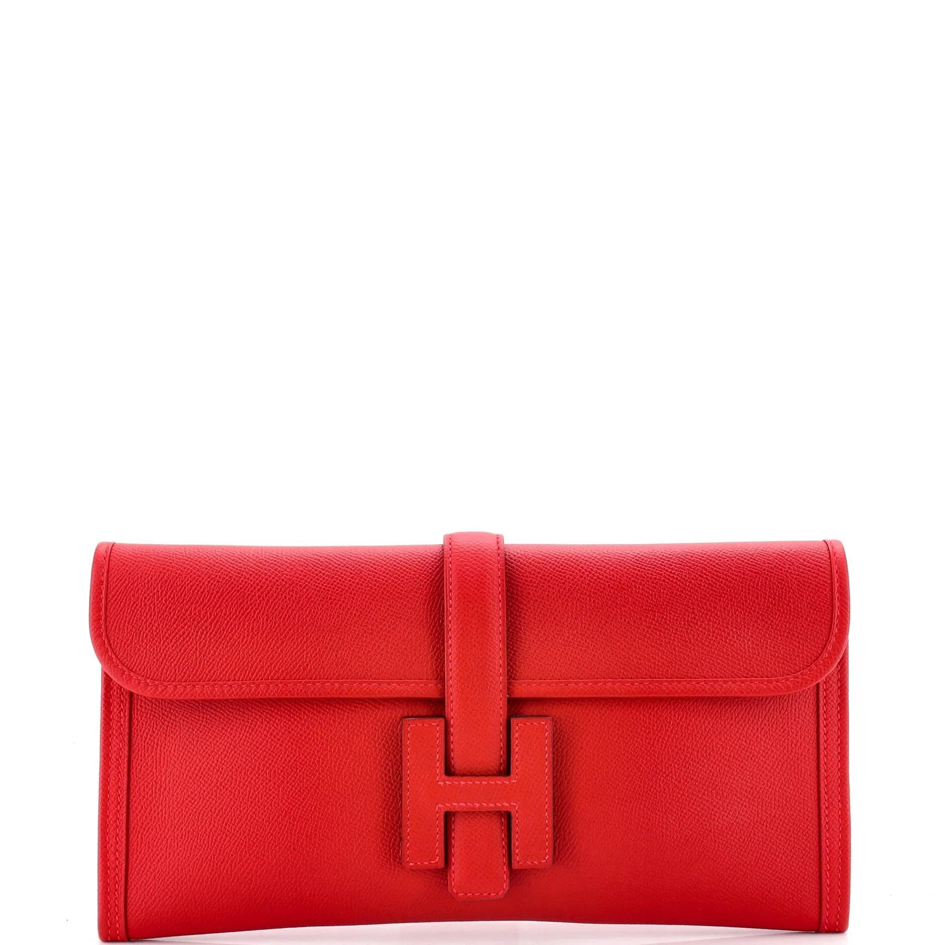 Leather clutch bag