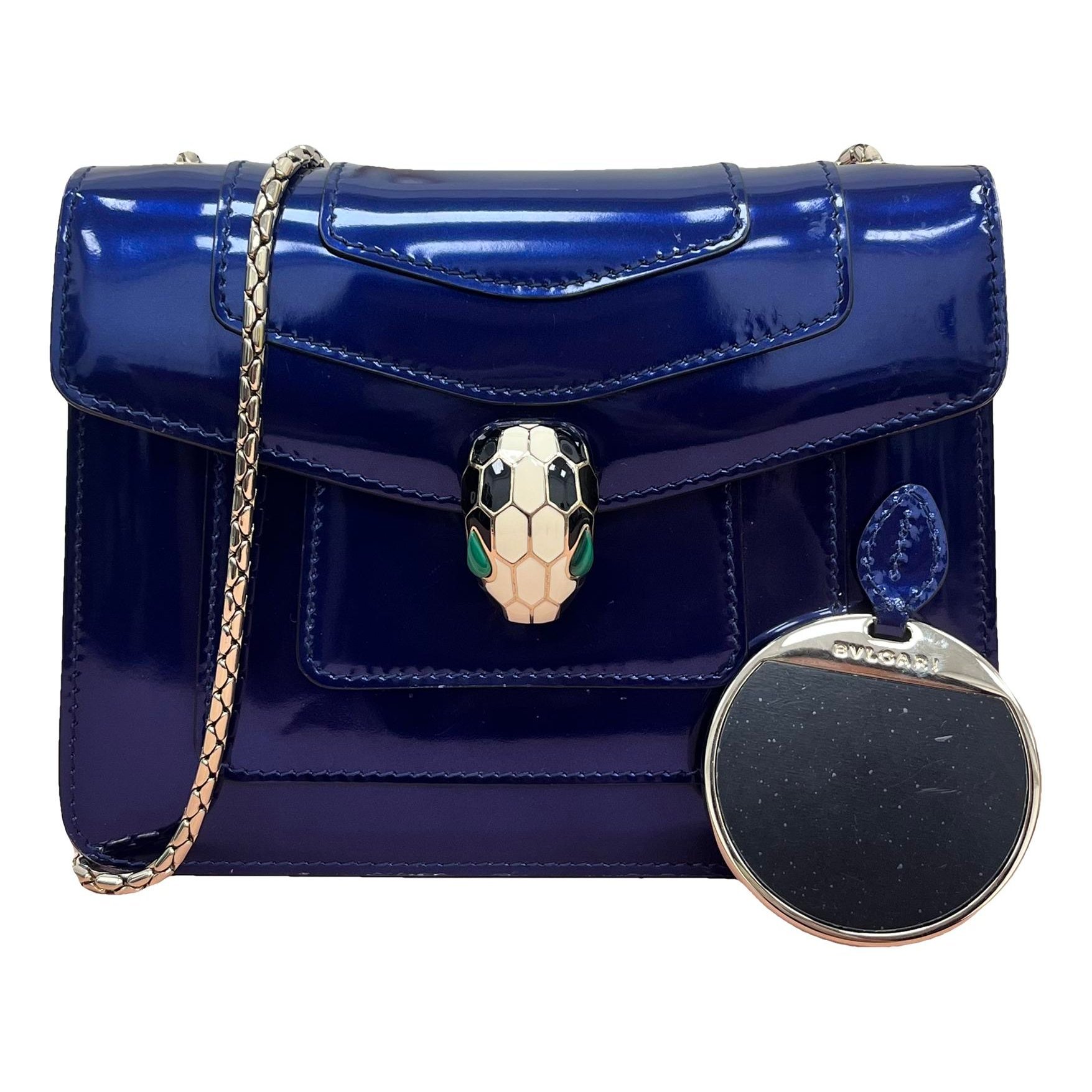 Serpenti patent leather handbag