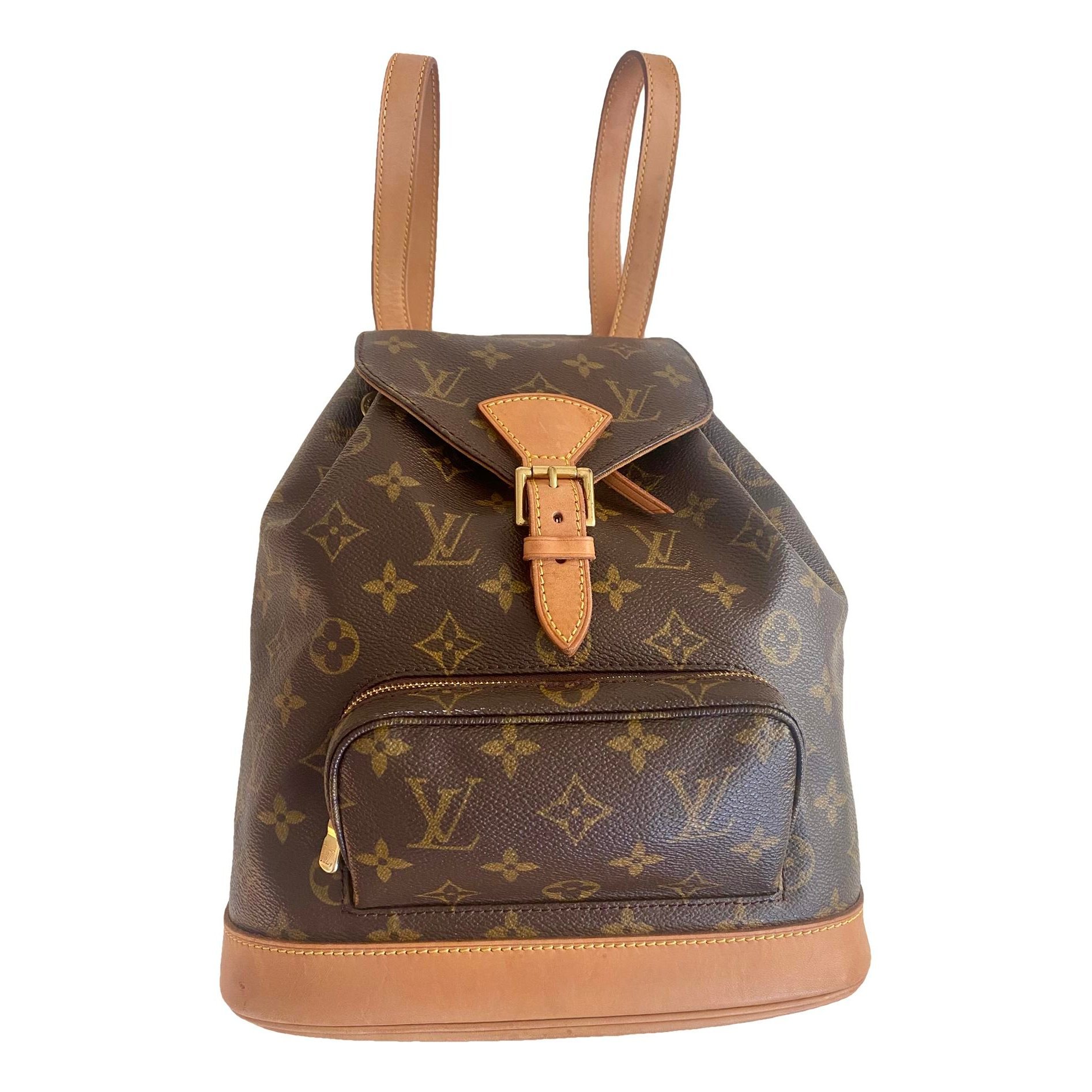 Montsouris Vintage leather backpack