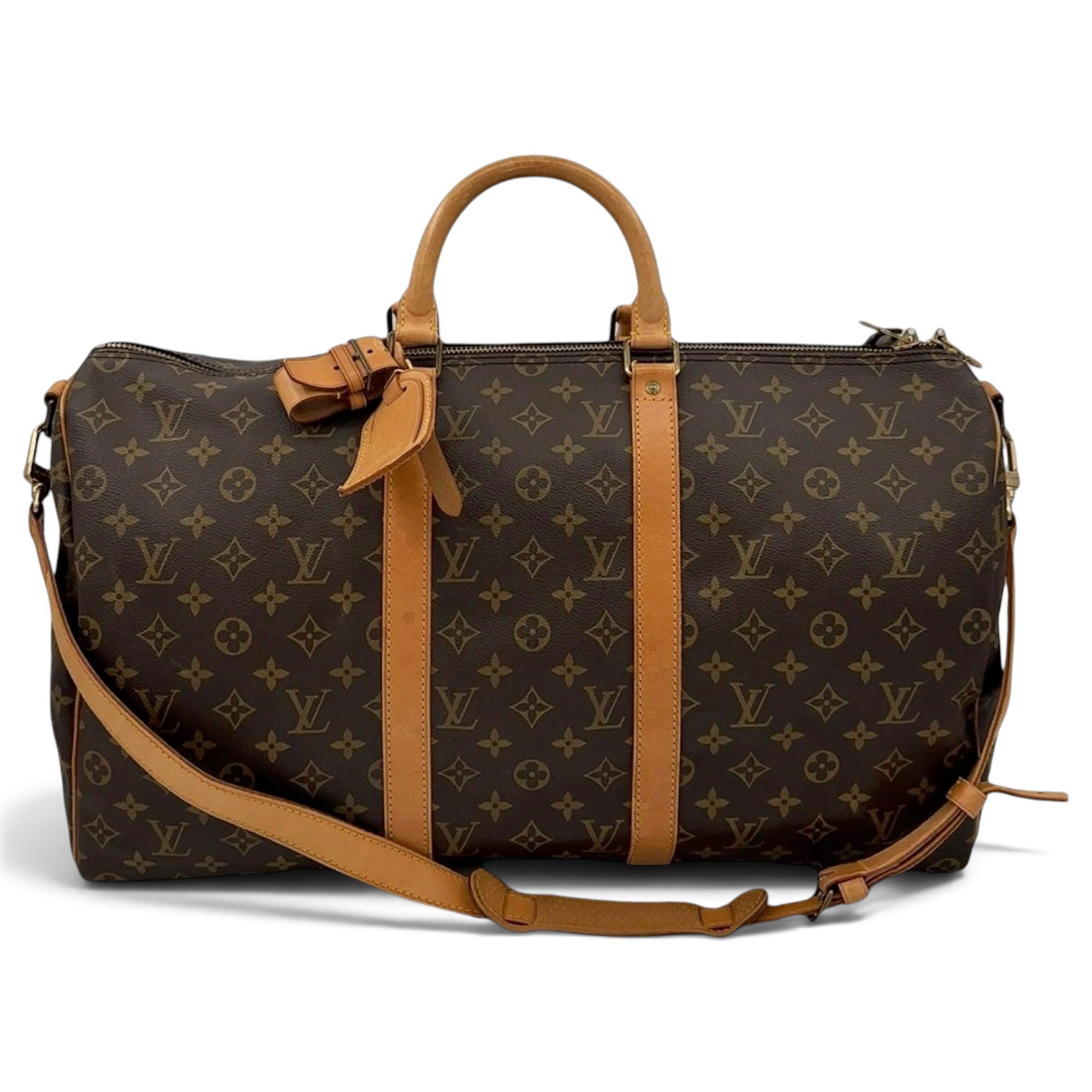 Keepall leather travel bag