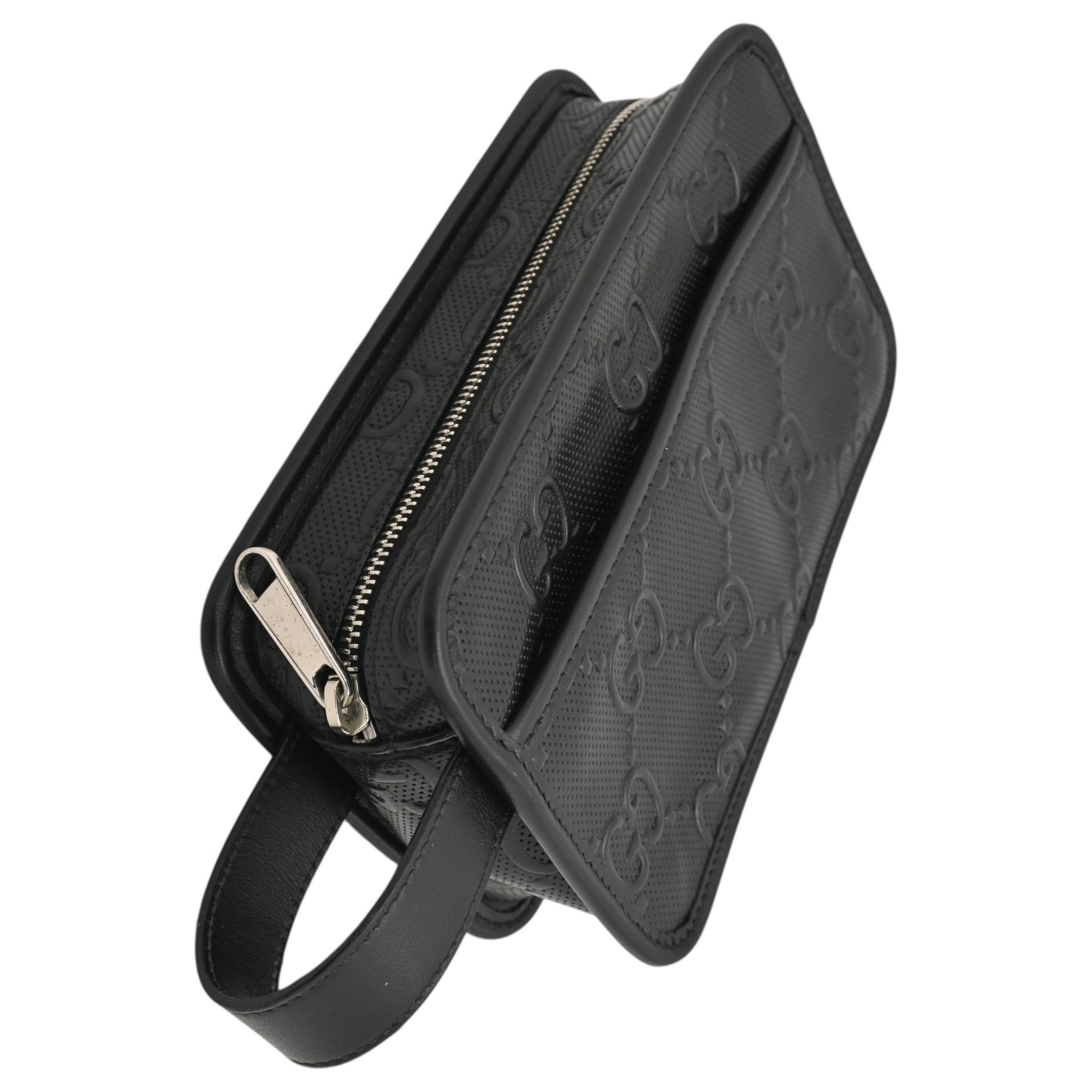 Leather clutch bag