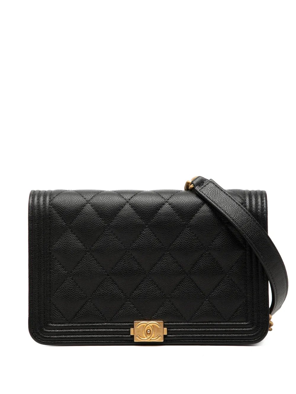 2021-2026 Quilted Caviar Boy Wallet on Chain crossbody bag
