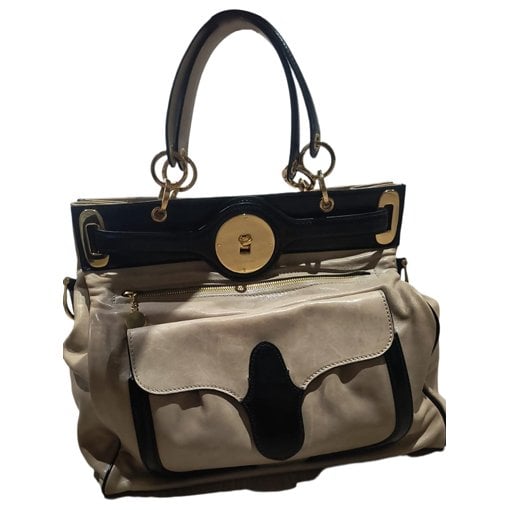 Padlock leather handbag