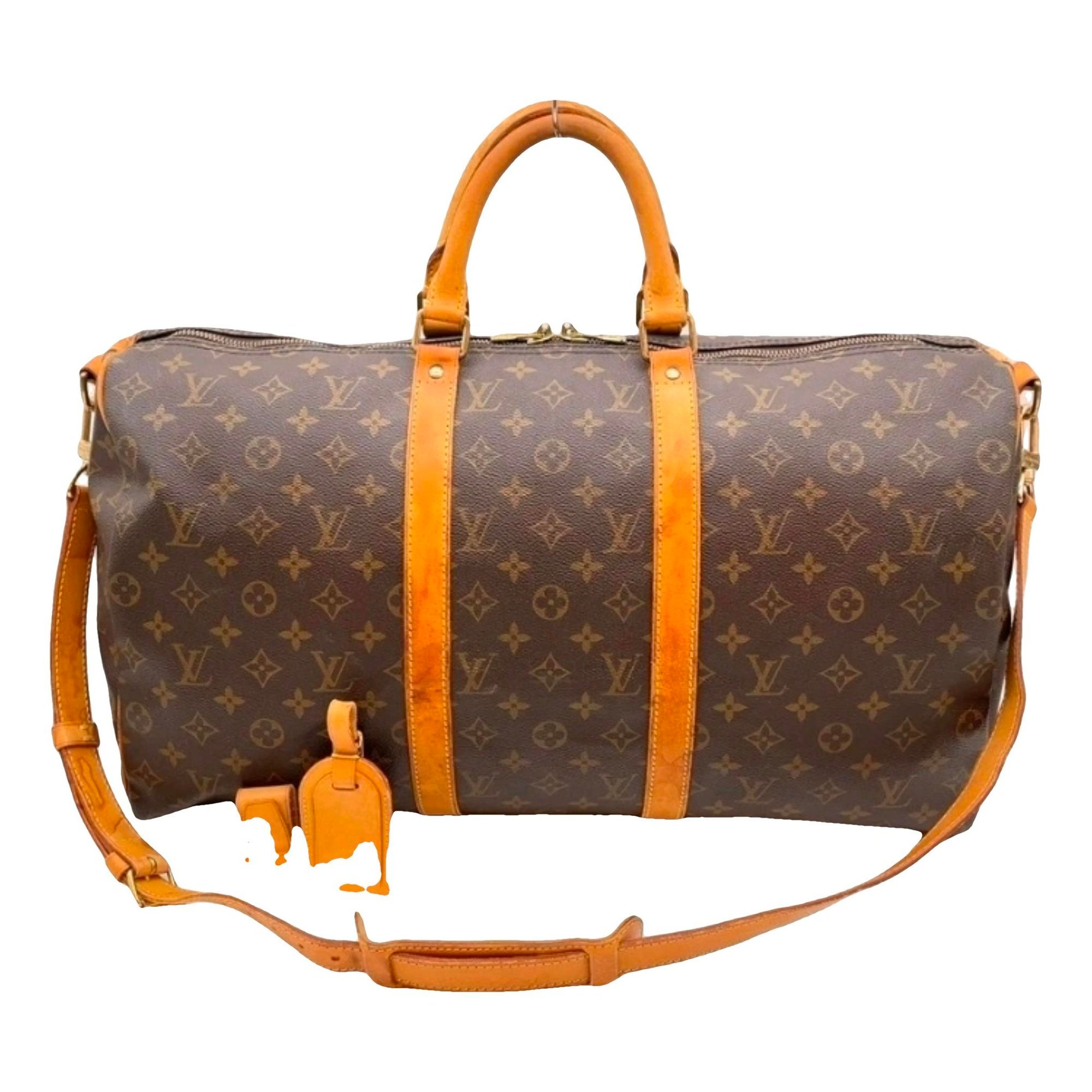 Keepall leather travel bag