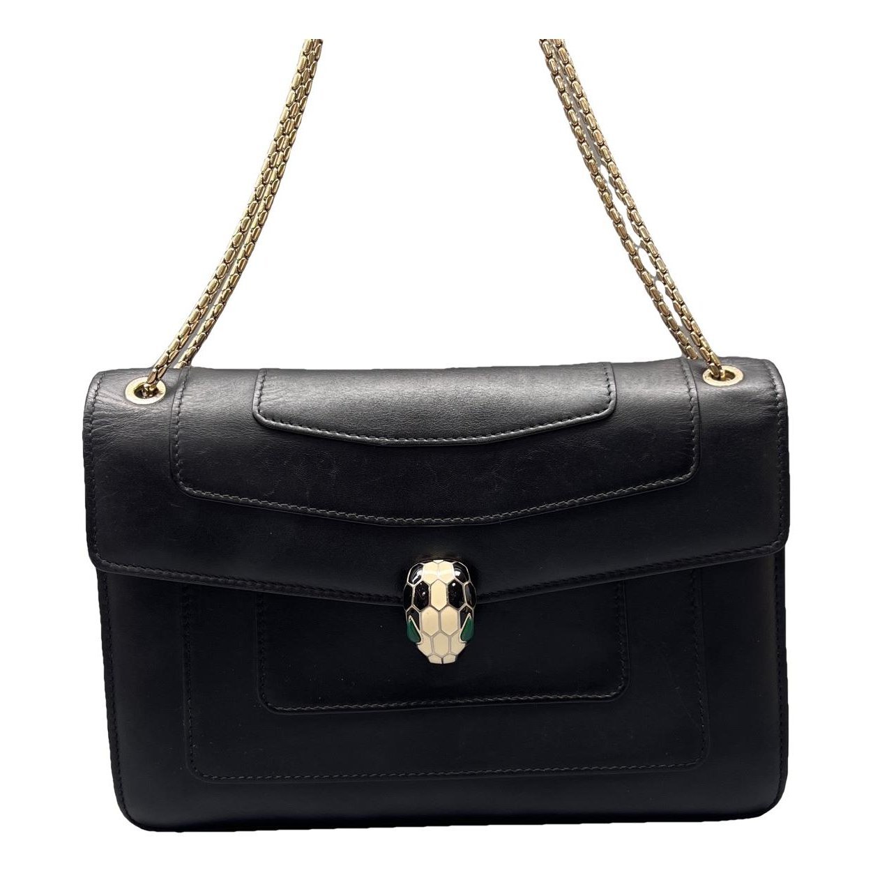 Serpenti leather handbag