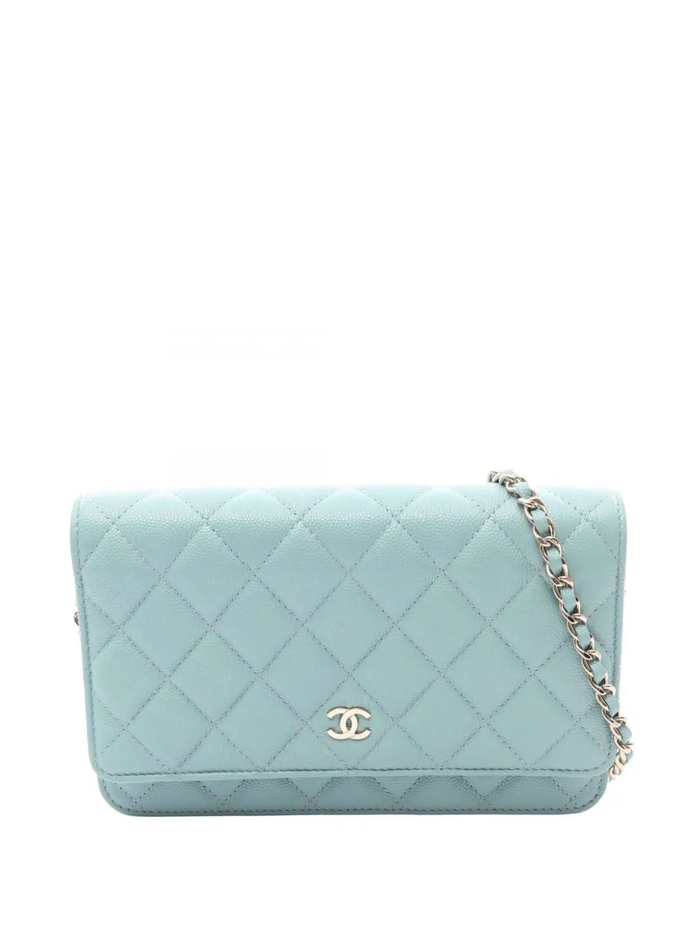 2019 CC Quilted Caviar Wallet on Chain crossbody bag
