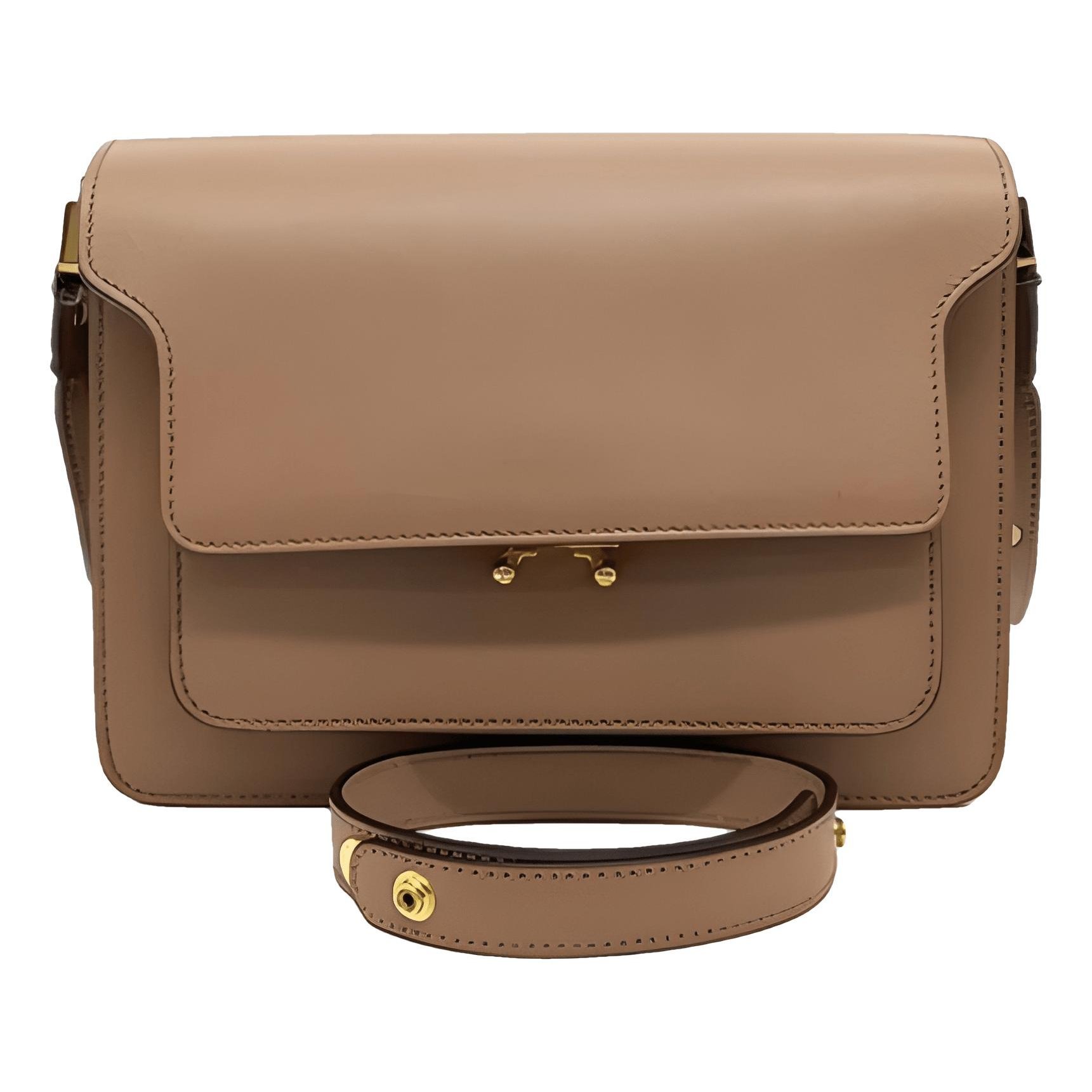 Trunk leather handbag