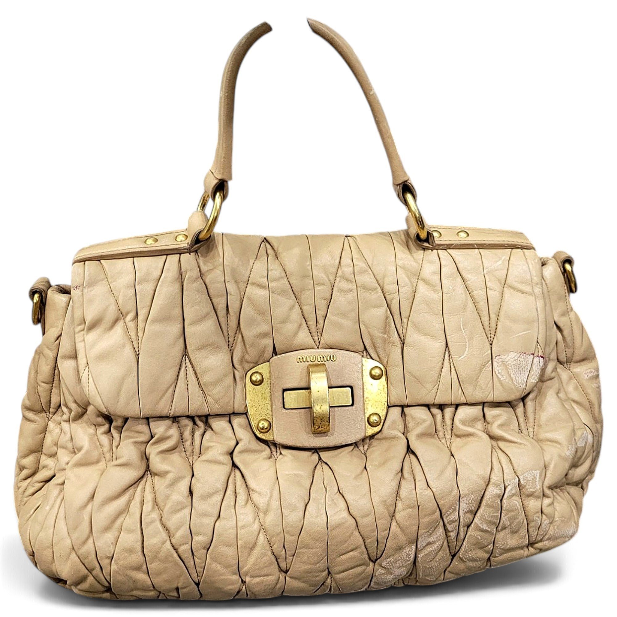 Coffer leather handbag