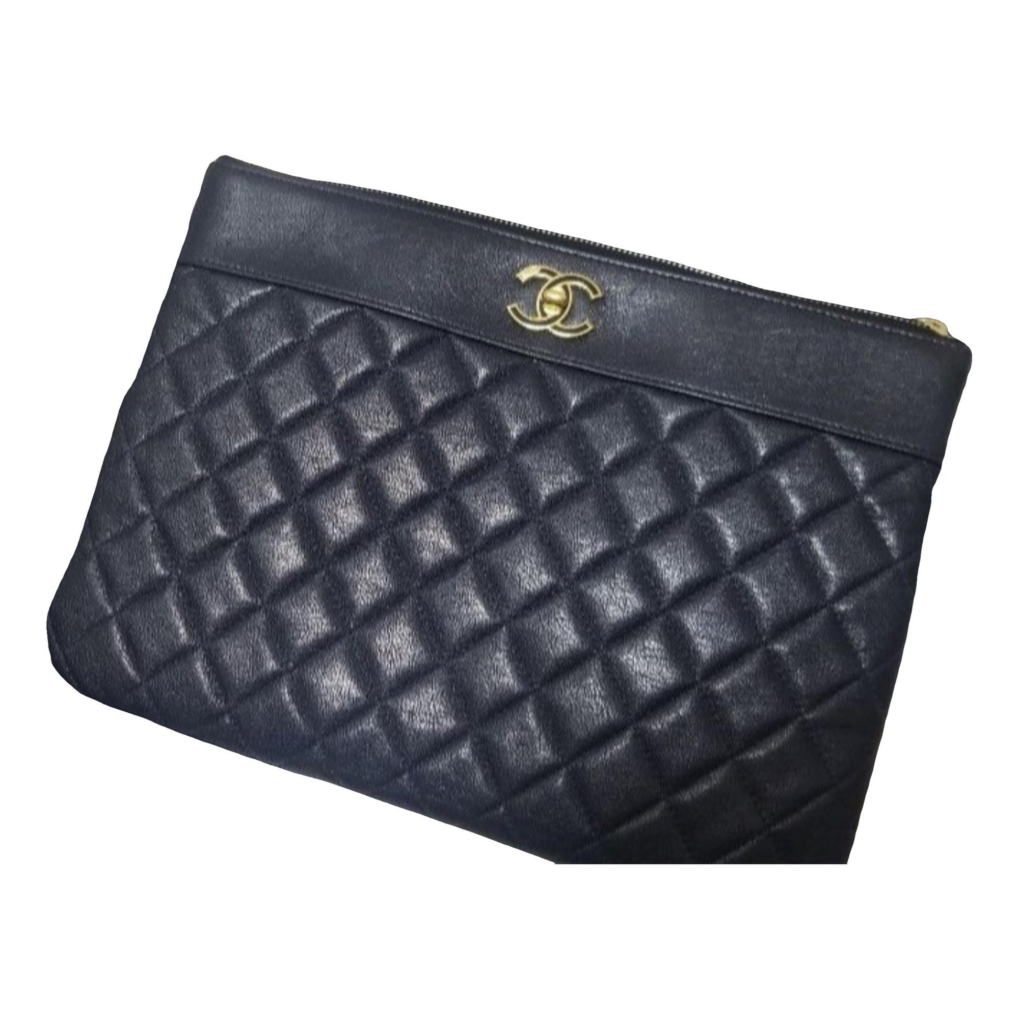 Mademoiselle leather clutch bag