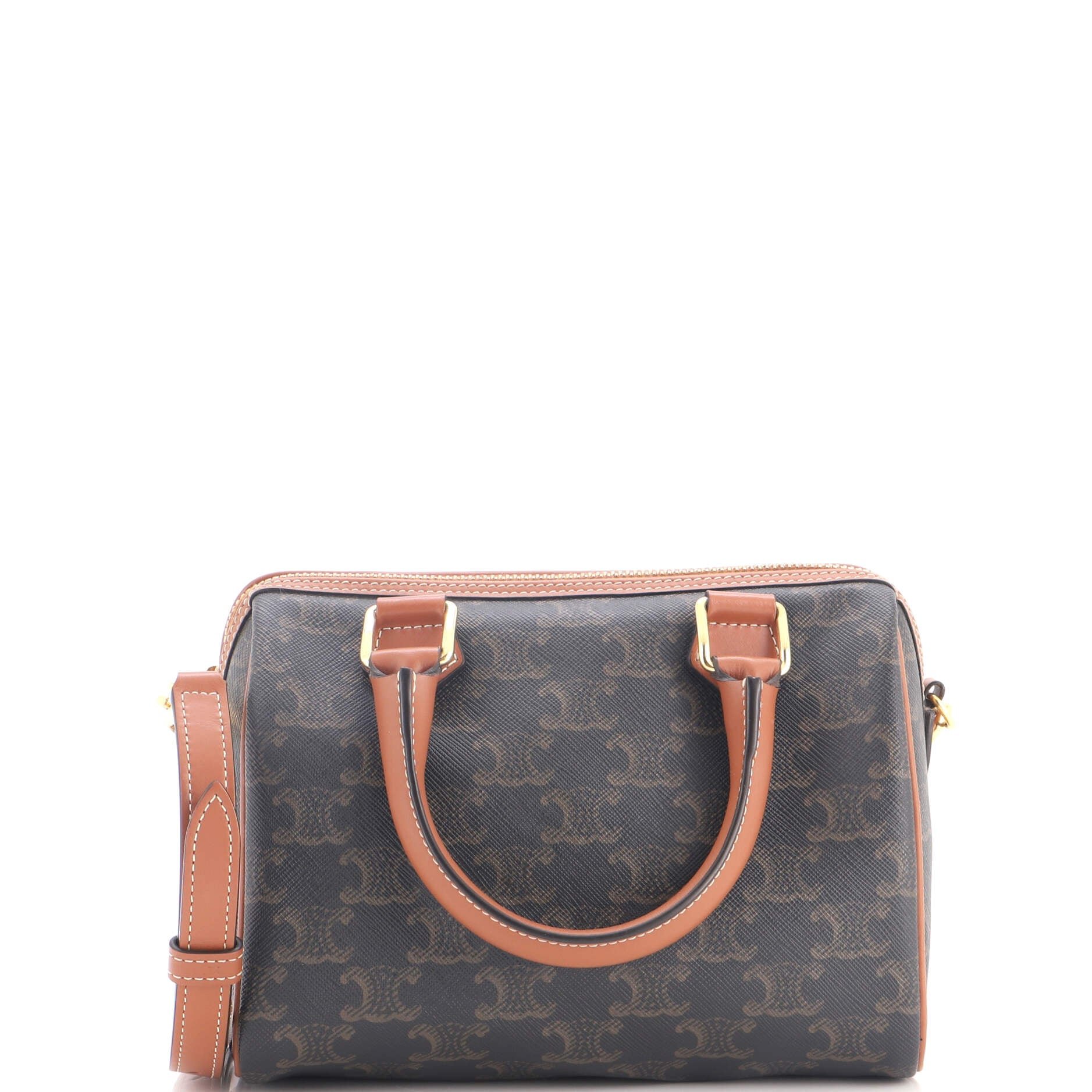 Boston Bag Triomphe Coated Canvas Small