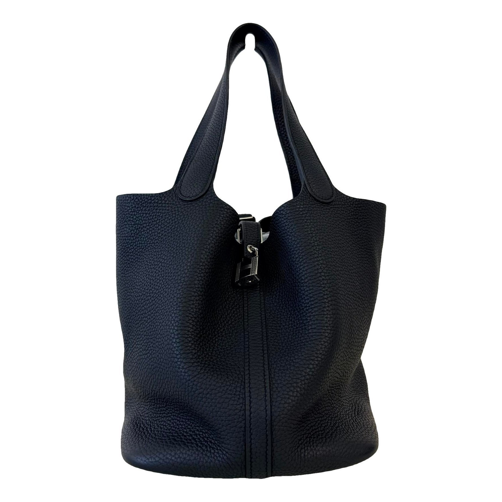 Picotin leather tote