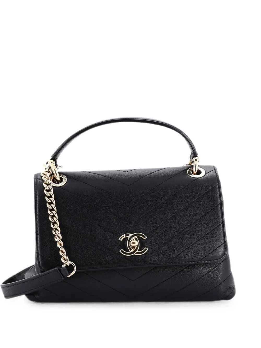 Chevron Chic Top Handle Bag Chevron Calfskin Small satchel