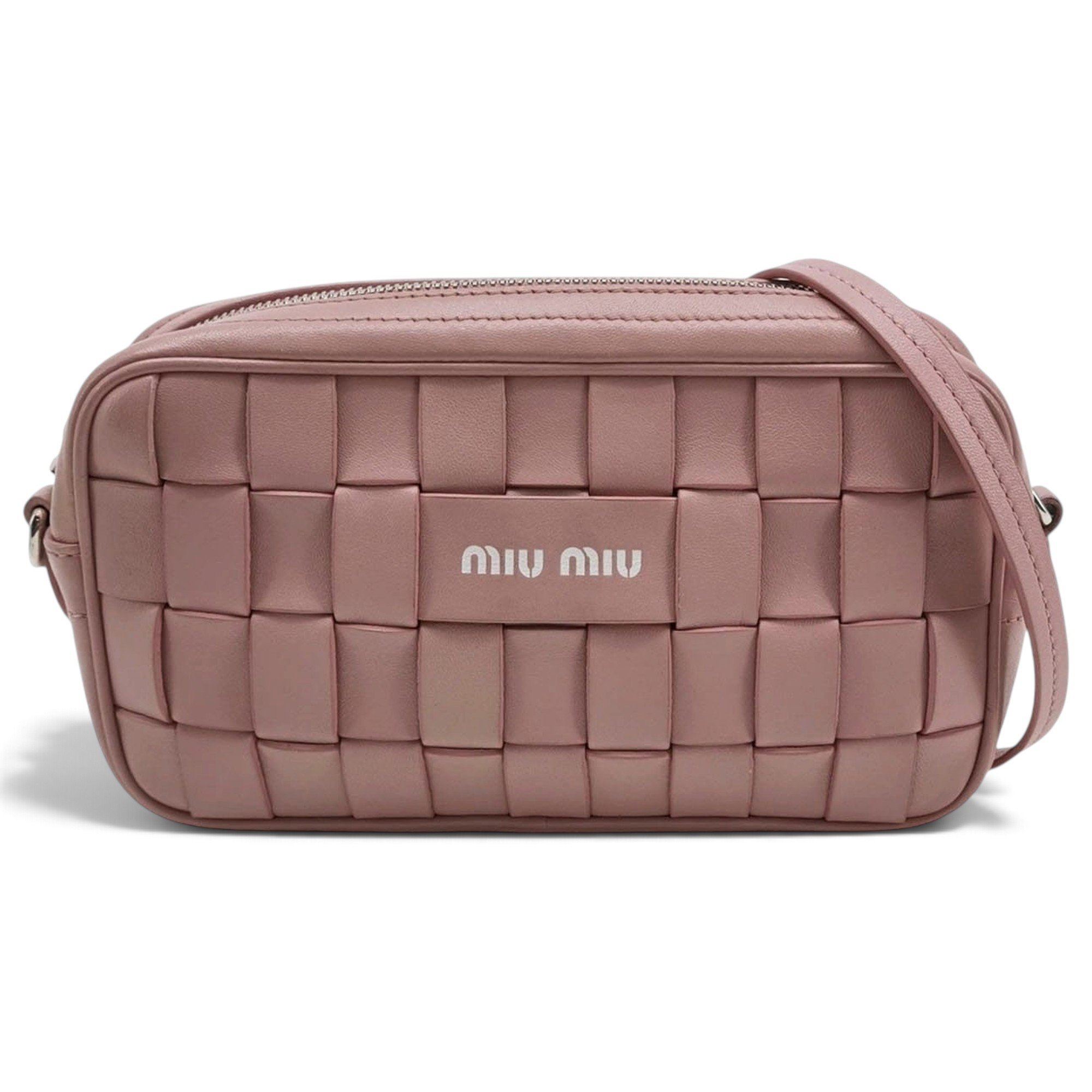 Miu Logo leather handbag