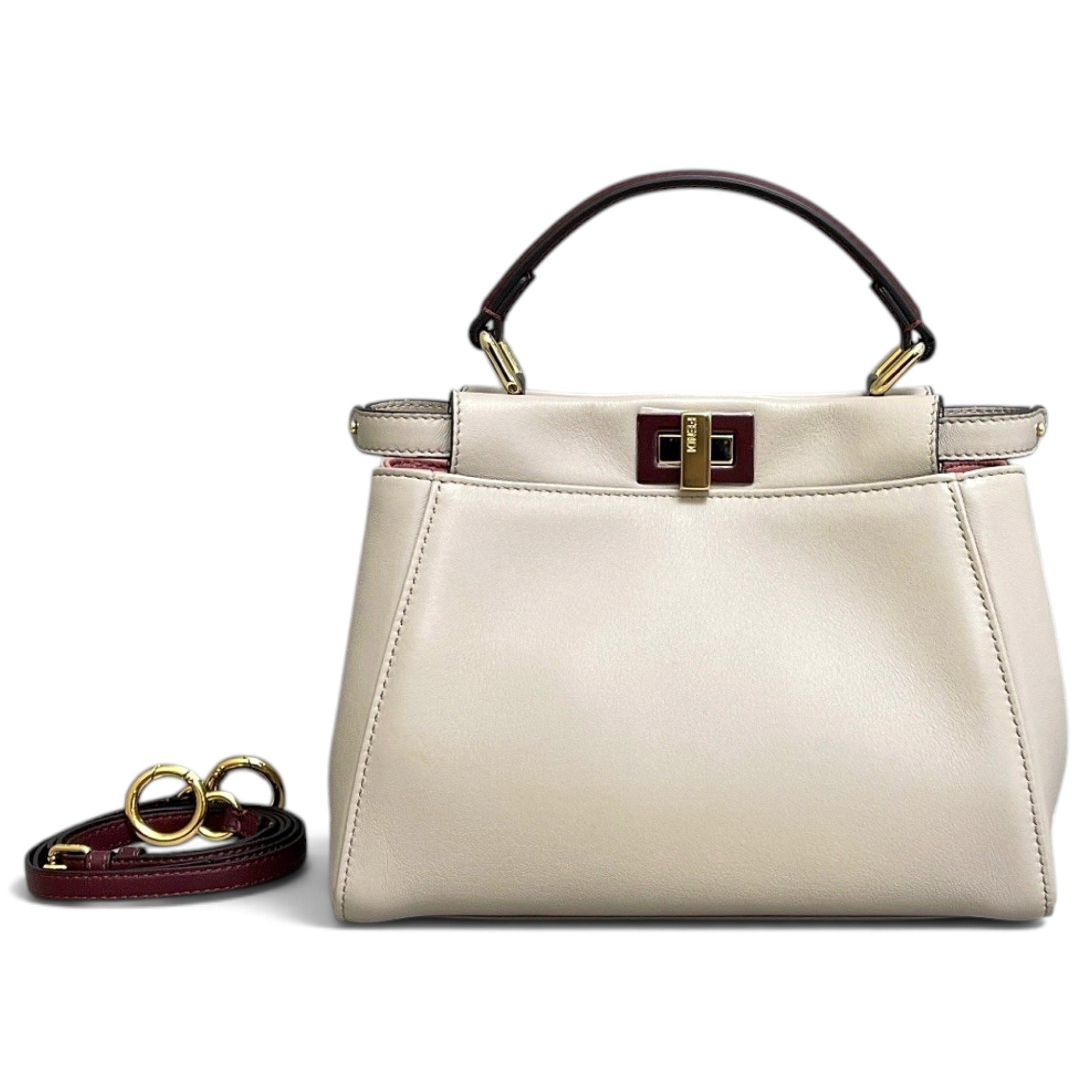 Peekaboo leather handbag