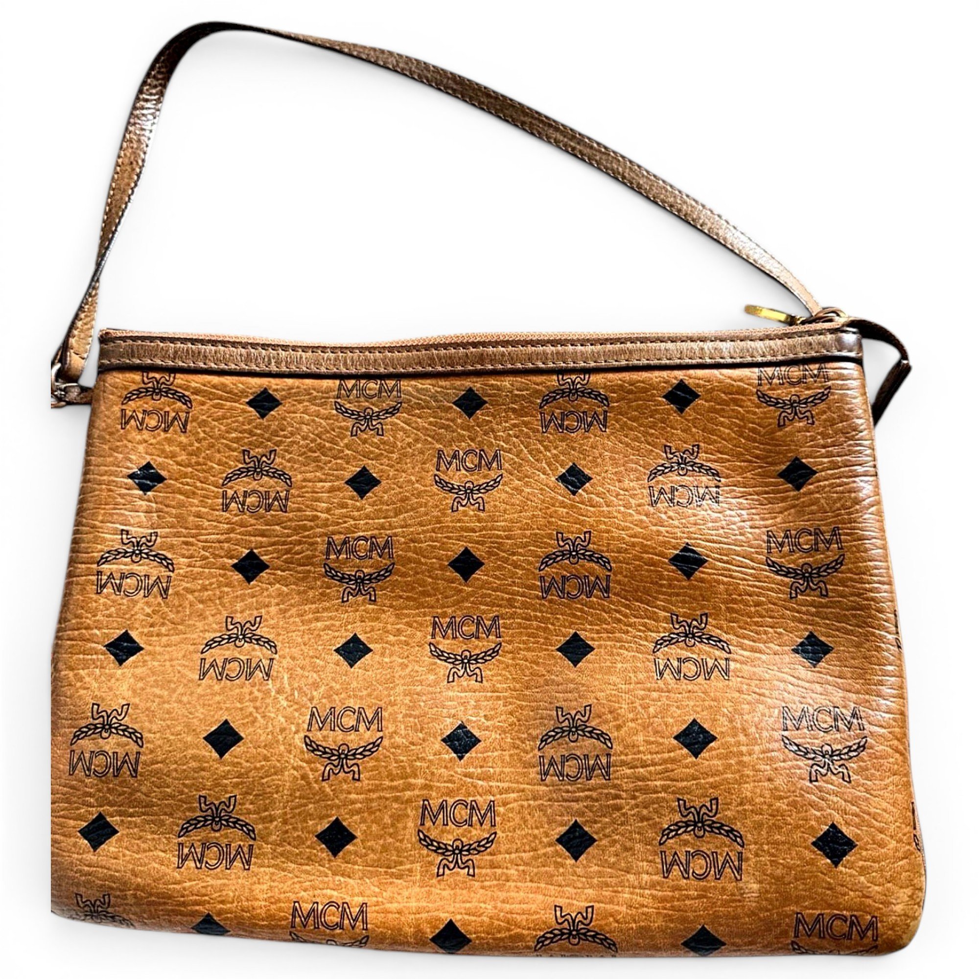 Leather clutch bag