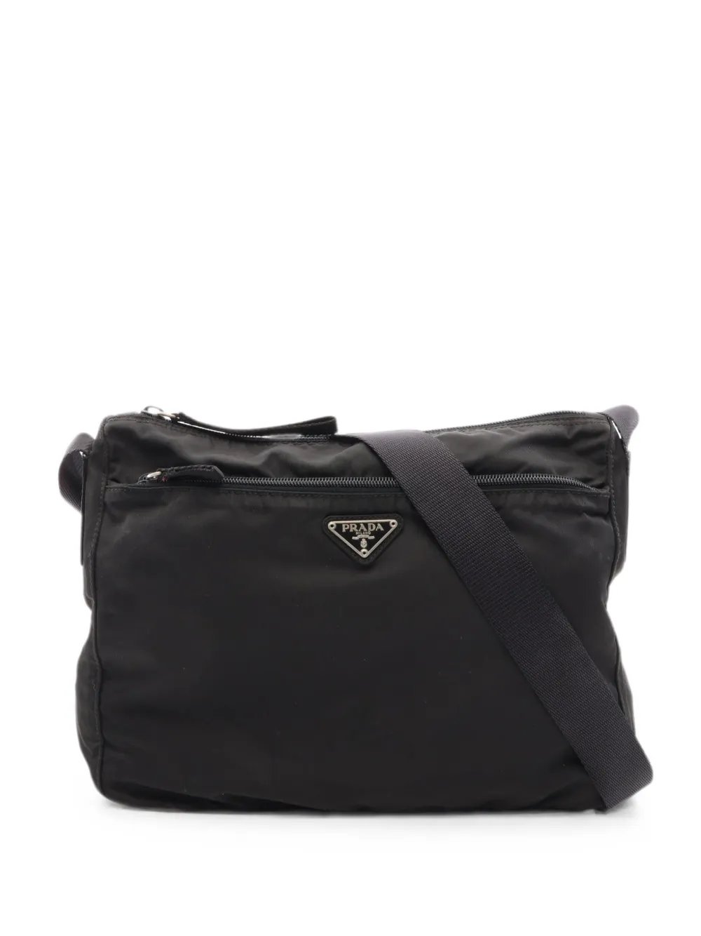 2000s Tessuto logo plate shoulder bag