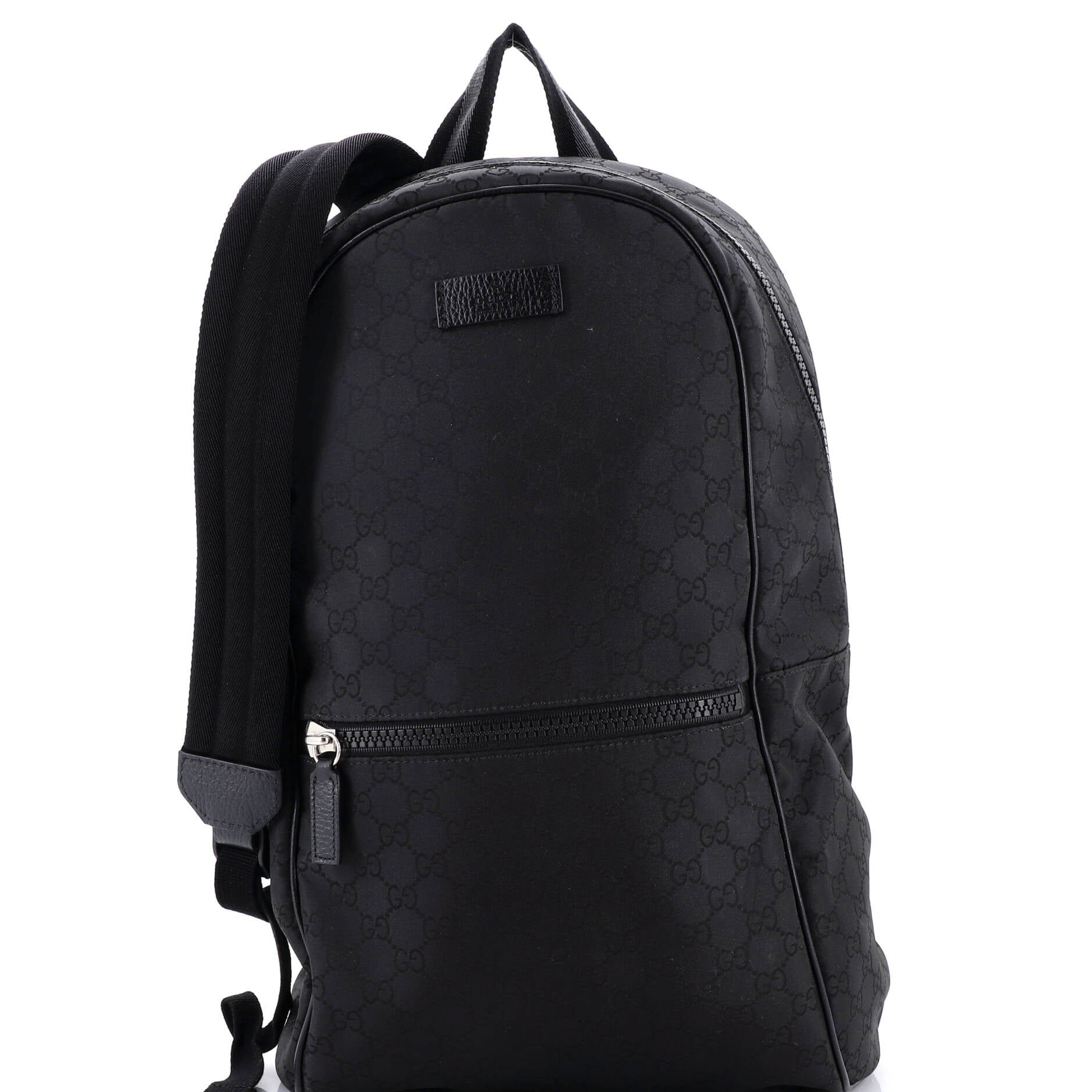 Gucci Zip Pocket Backpack GG Nylon Large