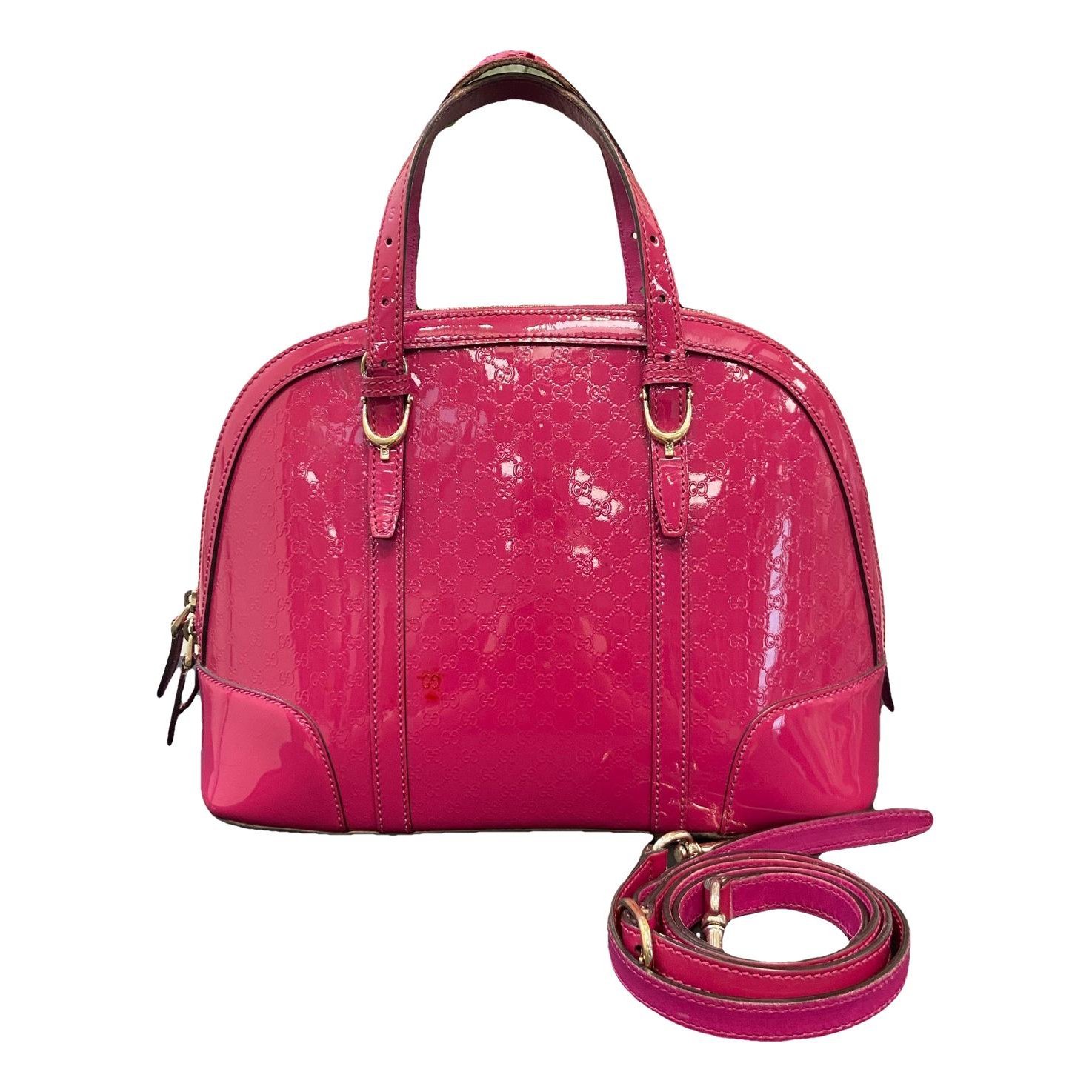 Dôme patent leather handbag