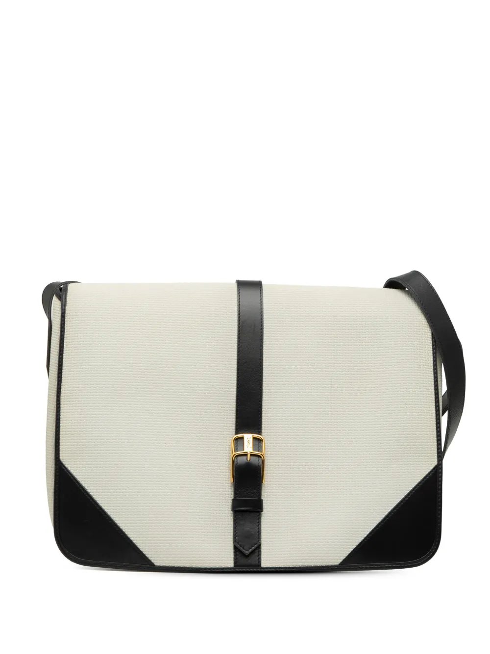 20th Century Leather Trimmed Canvas Messenger Bag crossbody bag
