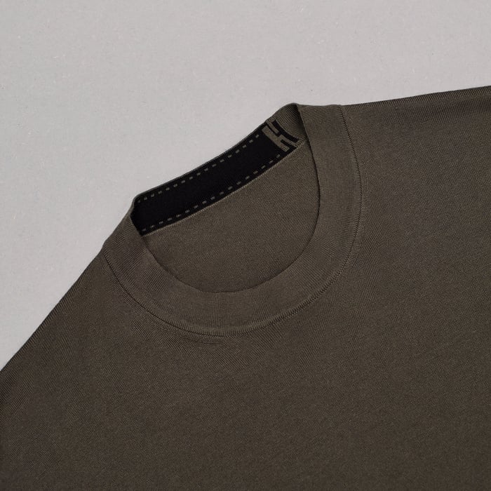 Taupe "Detail H" Crewneck Sweater