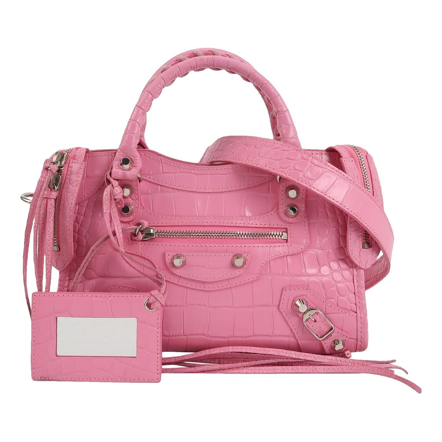 City leather handbag