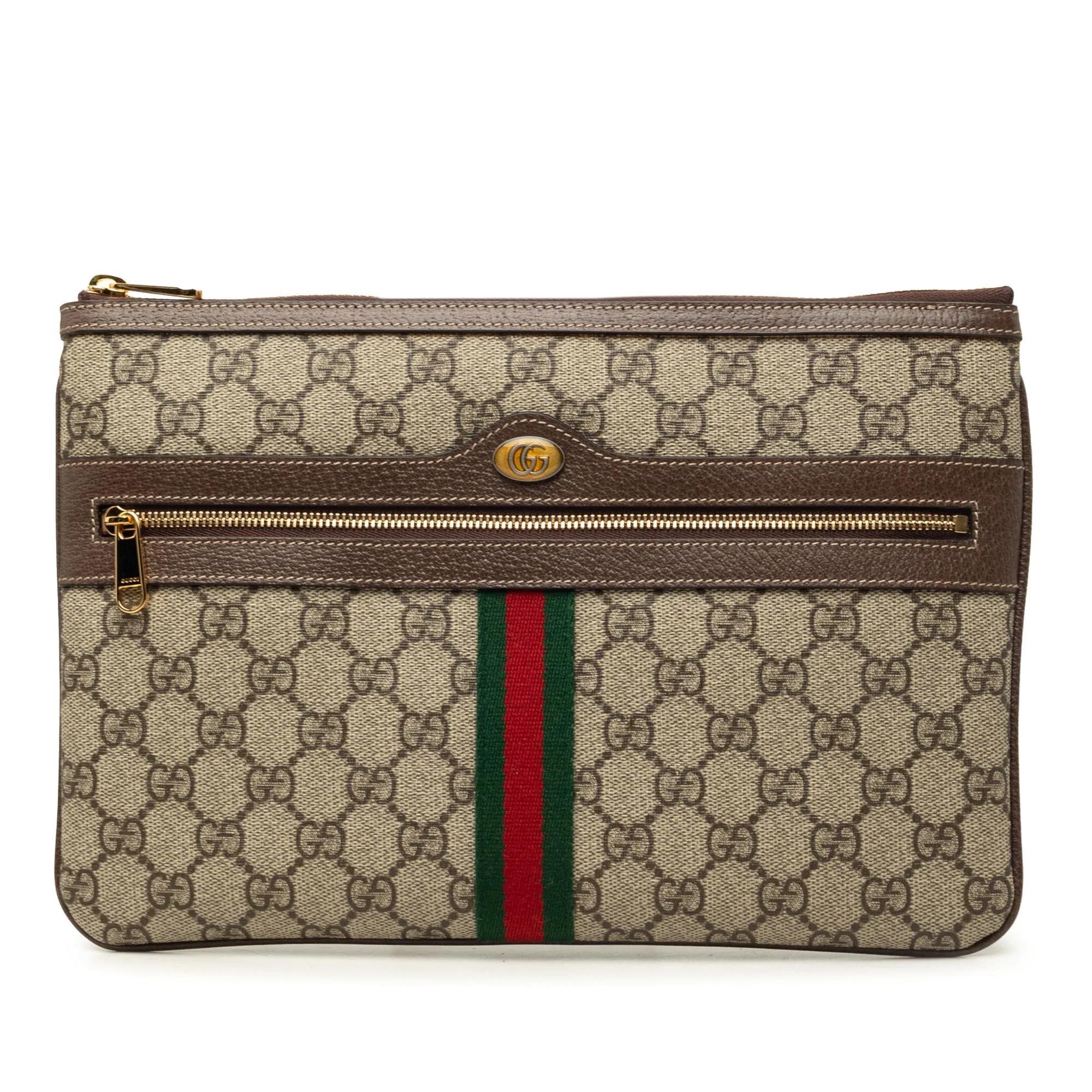 Ophidia leather clutch bag